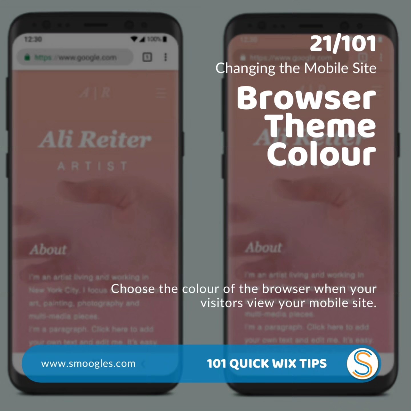 Change the colour of your browser on your mobile site.
Blog link in bio.