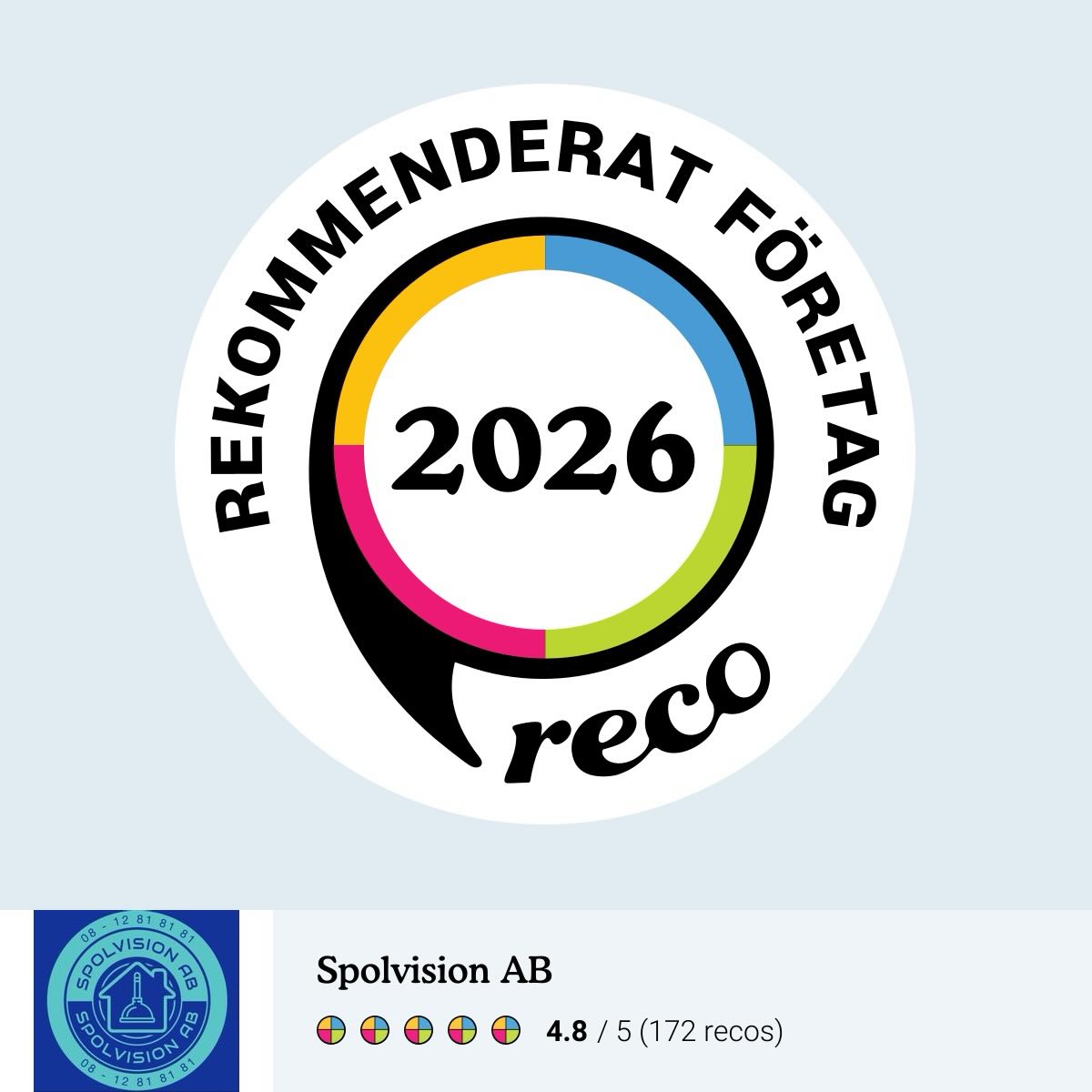 Vi är glada att återigen fått utmärkelsen Rekommenderat Företag. Kul att vårt arbete uppskattas av våra kunder. 🎖️