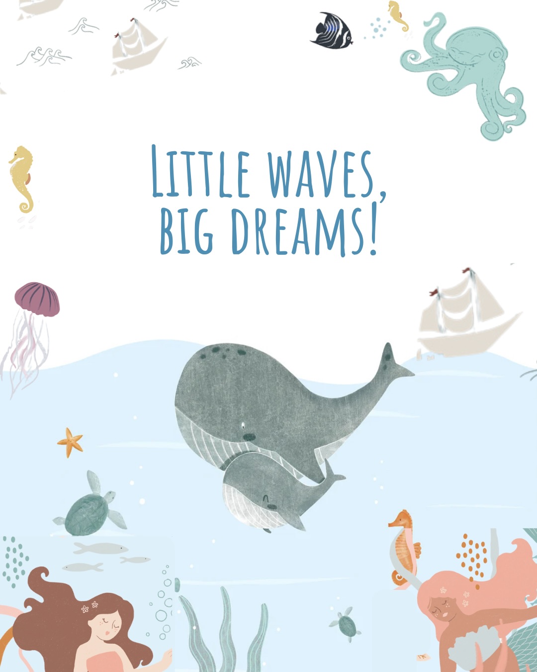 Splash into imagination!🌊
Set sail into a world of waves, whales, and underwater adventures with our ocean-inspired wallpapers — made for little captains&mermaids with big dreams. ⚓🐳
Because every room deserves a story worth exploring.🧜♀️