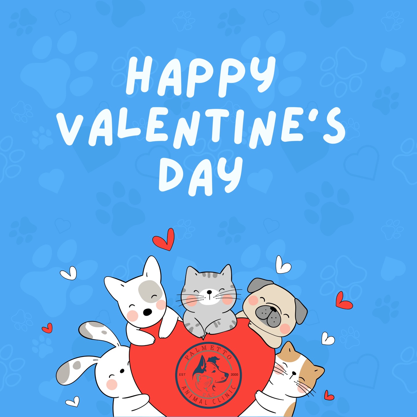 ❤️🐾 Happy Valentine’s Day! 🐾❤️
El amor viene en muchas formas…
En un ronroneo suave, en una colita moviéndose sin parar, y en esos ojitos que te miran como si fueras su mundo entero. 🐶🐱
En Palmetto Animal Clinic, estamos agradecidos de ser parte de ese amor desde el año 2000. ❤️
Gracias por confiarnos la salud de los miembros más especiales de tu familia.
Con cariño,
El equipo de Palmetto Animal Clinic 💕
📞 Agenda tu cita hoy
📍 Serving our community with love since 2000
#PalmettoAnimalClinic #HappyValentinesDay #PetLove #Since2000 #VeterinaryCare FamilyPets LoveYourPet