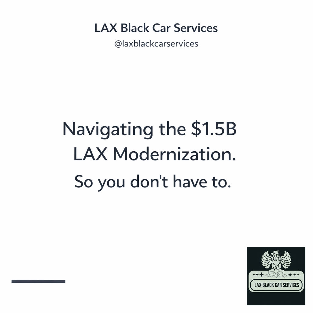 LAX is evolving.
$1.5B in modernization means new roads, new detours, and new delays.
Skip the construction chaos. Our professional drivers are experts at navigating the airport's changing landscape to ensure your pickup is seamless. Whether it’s a personalized Meet & Greet or a quick curbside arrival, we handle the logistics so you can focus on the journey.
Reliable. Punctual. Premium.
Your airport travel, perfected.
Book your ride:
laxblackcarservices.com
(714) 702-3550
#LAXConstruction #BlackCarService #AirportTransfer #LosAngeles #CaliforniaTravel