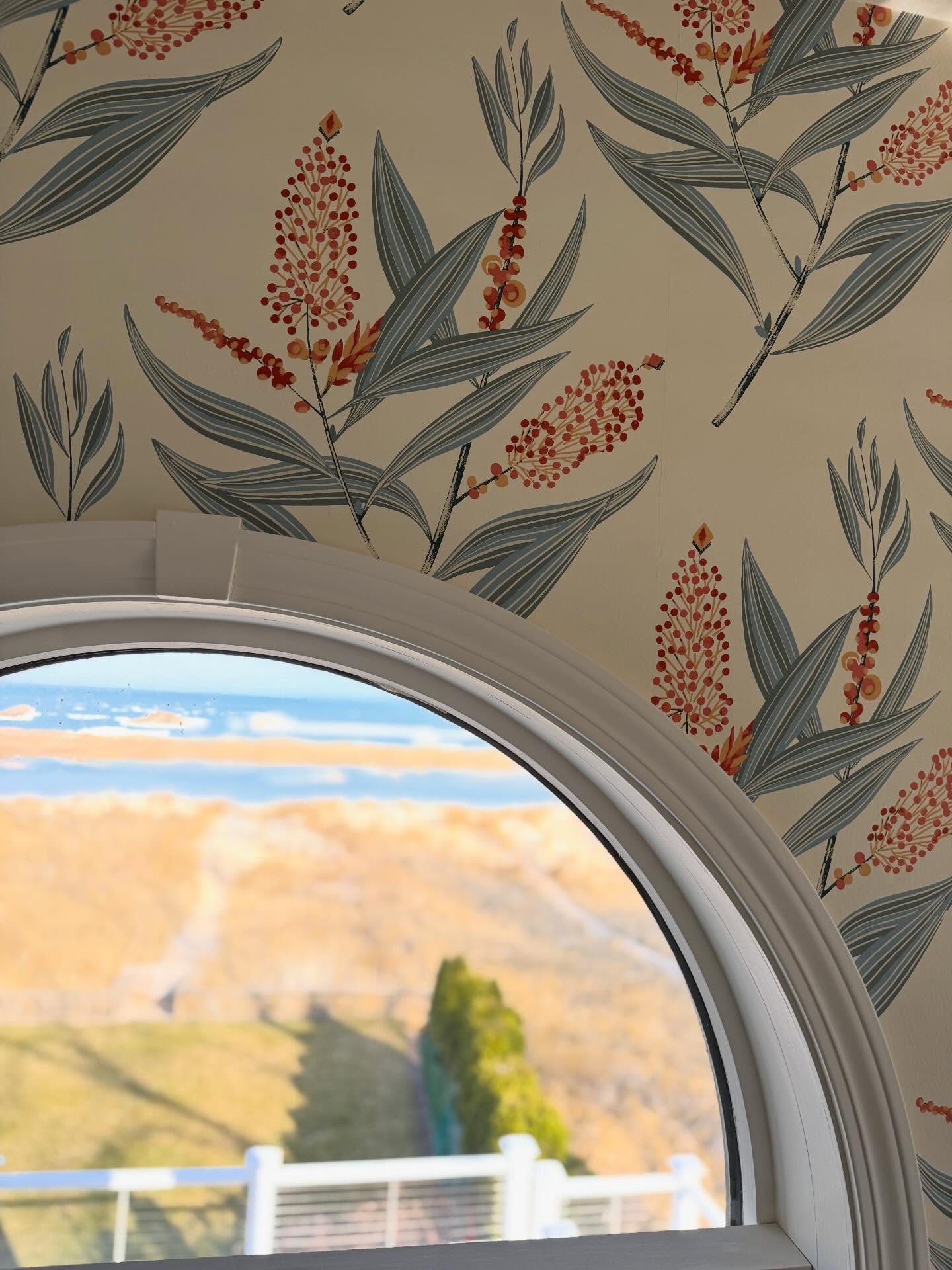 Wallpaper with a view.
When pattern meets Lake Michigan, the room doesn’t compete with the view — it frames it. The softness of the water, the movement in the paper, the light bouncing off both… that’s where the magic happens.
Design tip: If you’re lucky enough to have a lake view, choose wallpaper that complements the horizon — not distracts from it.
Open at the studio Thursday–Saturday 12–4.
Spring projects now booking.
#LakeMichiganLiving #AbigailHaydenInteriors #MichiganCityDesign #WallpaperMoment #LayeredLiving