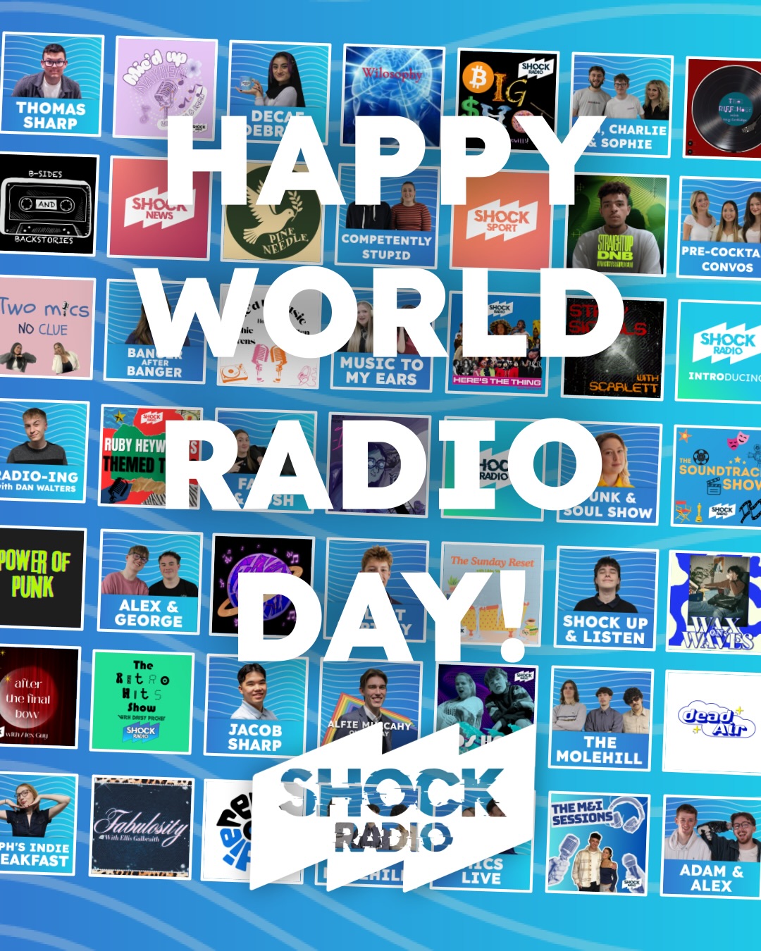 ✨🪩 Happy World Radio Day from all of us at Shock Radio!
We absolutely love everything about radio (obviously) and some of our members wanted to share their stories and experiences with you! 📻🩵
#studentradio #salford #universityofsalford