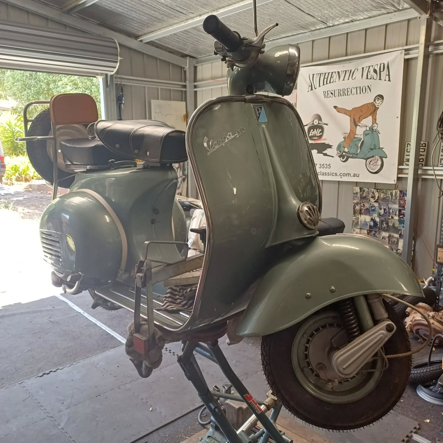 Vespa Resurrection by GN Classics
What's cooking at GNC Q1 2026 ?
- Finishing the "his & hers" VNA pair (1957 Vespa VNA 125 showroom restoration & 1958 Vespa VNA 177 Rat)
- sfront suspension upgrade 1959 VBA
- 1959 VBA Resurrection/upgrade to 177cc & electronic ignition
- 1958 VNA 125 engine build
- new logo, new stickers and Wasp pins