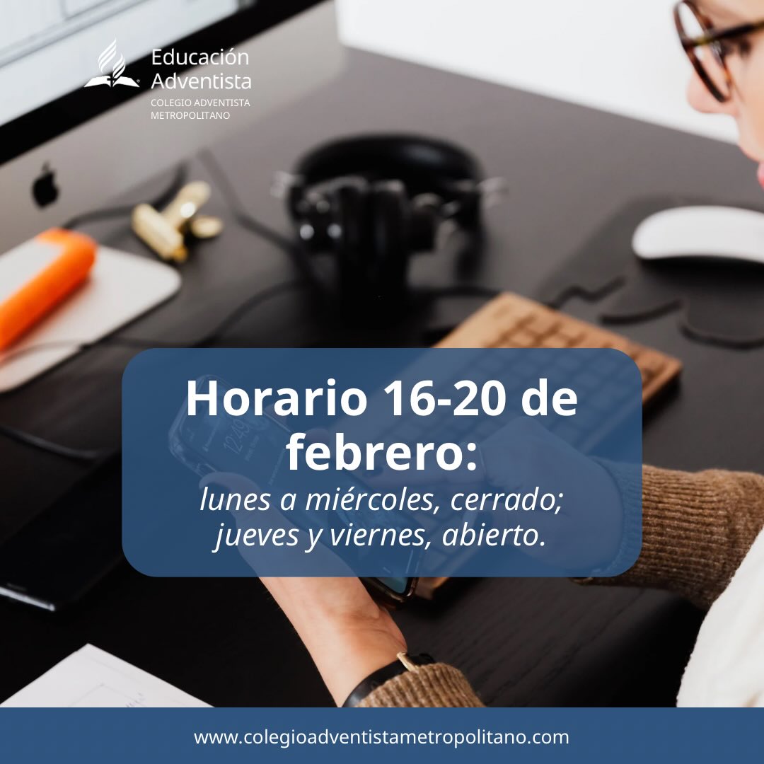 📰 Horario de atención para la semana del 16 al 20 de febrero.
