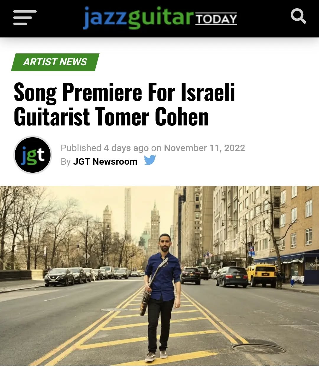 Thank you for the song premiere article @jazzguitartoday
@hypnoterecords
๐ธ@liri_agami
.
.
.
#jazzguitar #jazz #jazzguitarist #music #musician #gibson #electricguitar #guitar #guitarist #instamusic #instaguitar #livemusic #liveshow #livejazz #lastweekend #jazzband #jazztrio #obedcalvaire #mattpenman #notthesameriver #guitarpick #allthatjazz #news #valentinorossi #newalbum #album #lastweek