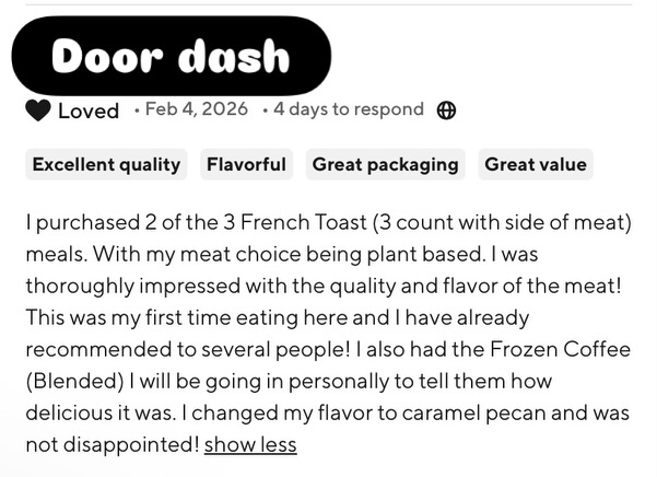 Practice makes room for improvements. We are always working diligently to improve our cafe experiences.