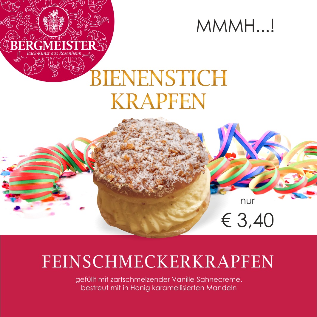 🌟🍩 Krapfen, Krapfen, Krapfen bei BERGMEISTER! 🍩🌟
🎉 Faschingszeit ist Krapfenzeit! Holt euch unsere unglaublich leckeren Feinschmeckerkrapfen! 😍✨ Ihr habt die Qual der Wahl zwischen:
- **Heiße Liebe** ❤️ – gefüllt mit zarter Vanillecreme und fruchtigem Himbeerpürree!
- **Bueno** 🍫 – der perfekte Mix aus Nougat und Schokolade!
- **Bienenstich** 🐝 – mit einer himmlischen Vanillecremefüllung und karamellisierten Mandeln!
- **Eierlikör** 🍸 – der Klassiker für alle Likör-Liebhaber unter euch!
- **Pistazien** 🍩 – gefüllt mit zartschmelzender Pistaziencreme!
- **Germknödel** 🌚 – der perfekte Mix aus Vanillecreme und einem fruchtigen Kern aus Zwetschgenmus!
- **Blueberry-Cheesecake** 🍰 – mit einer himmlischen Quarkcreme und einem Kern aus Heidelbeerkompott!
- **Erdbeerlimes** 🍓 – mit einer fruchtigen Erdbeerfüllung und einem extra Schuß Wodka!
Was gibt´s Besseres, um den Fasching richtig zu feiern!💥🔥 Also schnappt euch eure Freunde und kommt vorbei, um die süßeste Krapfenvielfalt der Stadt zu entdecken!
Wir freuen uns auf euren Besuch!
Euer BERGMEISTER TEAM
#bäckereibergmeister #bergmeister #leckerschmecker #handwerk #handwerkskunst #krapfen #krapfenliebe #krapfenzeit #fasching2026 #bäckerei #genuss #rosenheim #kolbermoor #stephanskirchen #schlossberg #wasserburgaminn #wasserburg #neubeuern #badfeilnbach #feilnbach #rohrdorf #thansau