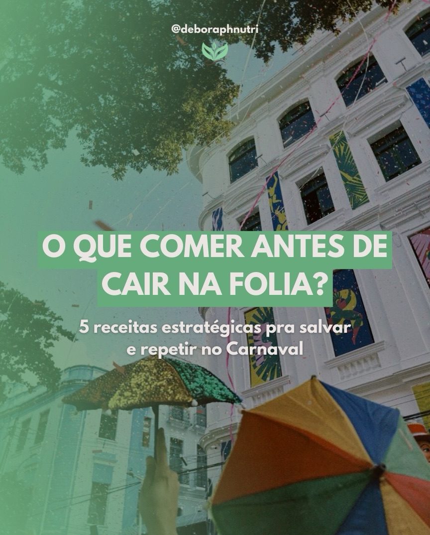 Se for pra curtir o Carnaval, que seja com energia e não passando mal 🎭
Essas receitas são pensadas pra comer antes da folia e aguentar horas de bloco sem queda de energia, tontura ou fome exagerada depois.
Nada de sair em jejum ou improvisar qualquer coisa.
Alimentação estratégica também faz parte da festa 😉
👉 Salva esse post pra reproduzir durante o Carnaval
💬 Me conta: qual dessas receitas vai ser sua pré-folia?
#carnavalcomequilibrio #nutricaonafolia #prefolia