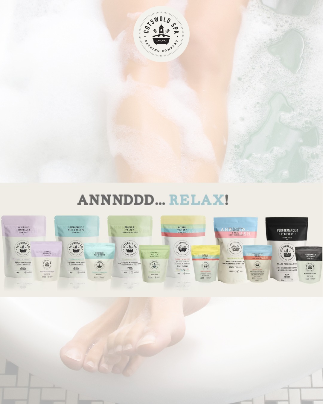 ✨ Relaxation isn’t a luxury — it’s essential. ✨
At Cotswold Spa, every product we create has one purpose: to help you slow down, breathe deeply, and truly unwind. 🌿
From magnesium-rich bath salts that ease tired muscles and calm busy minds, to soothing Dead Sea minerals that nourish the skin…
From gentle, hydrating bath & shower gels that turn everyday routines into rituals, to our magnesium mist spray that supports rest, recovery and better sleep.
Each blend is designed to help:
💗 Release tension
💗 Support deeper rest
💗 Calm the nervous system
💗 Restore balance to body & mind
Whether you’re ending a long day, recovering from exercise, navigating menopause, or simply craving a moment of peace — your relaxation starts here.
💭 When did you last give yourself permission to fully relax?
👉 Shop now: www.cotswoldspa.com
✨ Enjoy 10% off with code SLEEP10 ✨
#RelaxAndRestore #CotswoldSpa #WellnessRitual #MagnesiumBenefits #DeepRelaxation #SelfCareEveryday #SpaAtHome #HolisticWellbeing #NaturalRelaxation #MindBodyBalance #BathingRitual #UKWellnessBrand #RestAndRecover #CalmYourMind