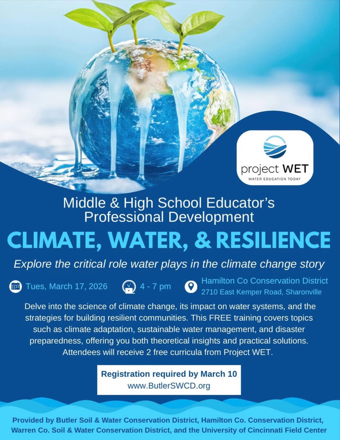 Hey! Don’t forget to register for our upcoming workshop in partnership with Butler, Warren, and Hamilton County Conservation districts! We can’t wait to see you there next month! 🌊💧