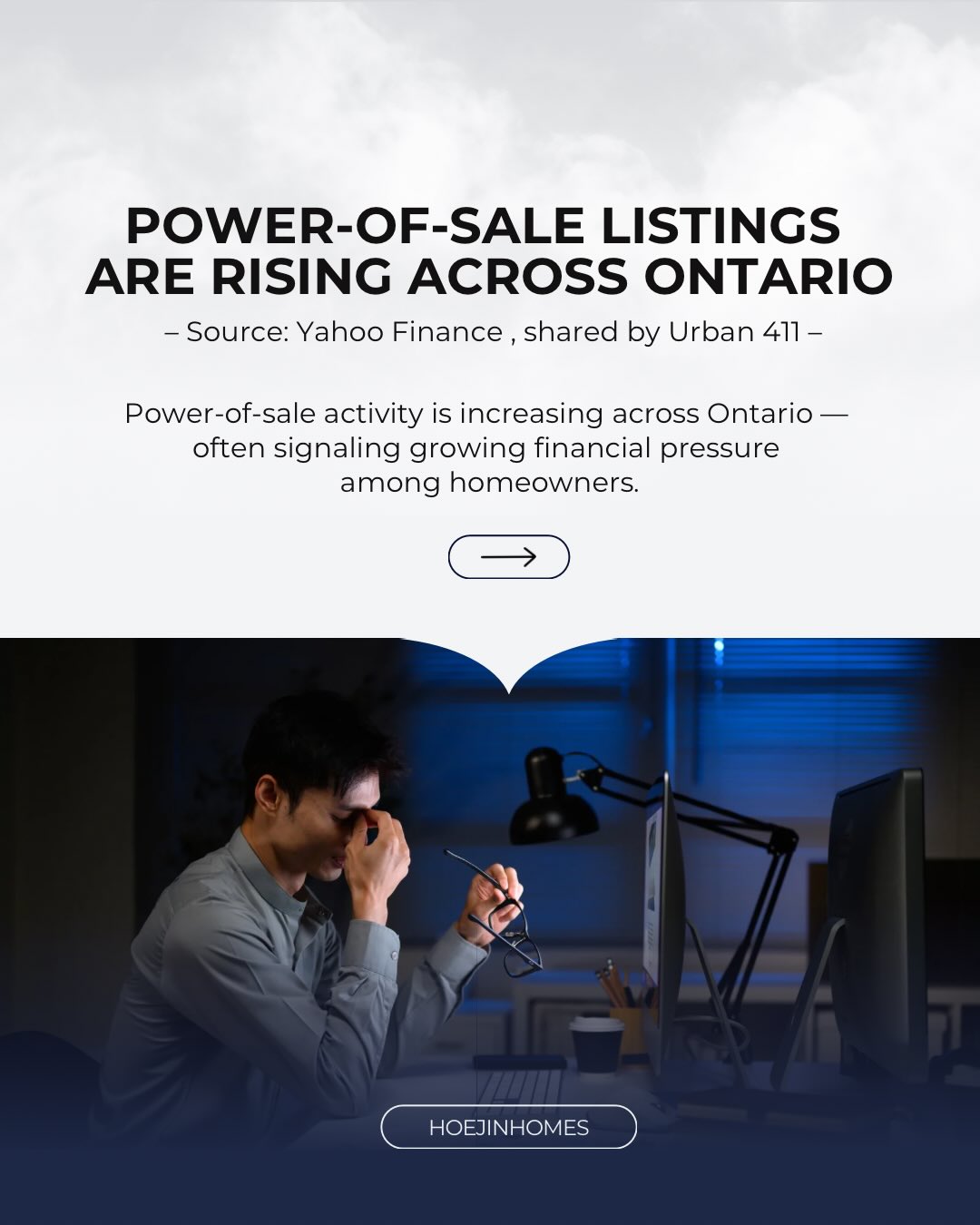 Power-of-sale listings are rising across Ontario.
More inventory does not automatically mean easier buying — context matters.
Power-of-sale properties can create opportunities, but they also come with different risks, timelines, and expectations compared to typical resale transactions.
Understanding why these listings appear helps buyers make clearer decisions without reacting to headlines alone.
If you’re noticing more power-of-sale listings lately, wondering whether they are truly good opportunities, or trying to understand how this may affect prices in your area — feel free to reach out. I’m always happy to walk through the context together.
Guiding confident real estate decisions through clarity and market insight.
Turning complexity into clarity.
Clarity builds confident action.
Hoejin Wang | Hoejin Homes
RE/MAX All-Stars Realty Inc.
Stouffville & York Region REALTOR®
📱 | DM Hoejin
📞 | 416.892.3511
📧 | hoejinhomes@gmail.com
💻 | hoejinhomes.com
#stouffville
#stouffvillerealtor
#stouffvillerealestate
#yorkregionrealtor
#homebuyingguide