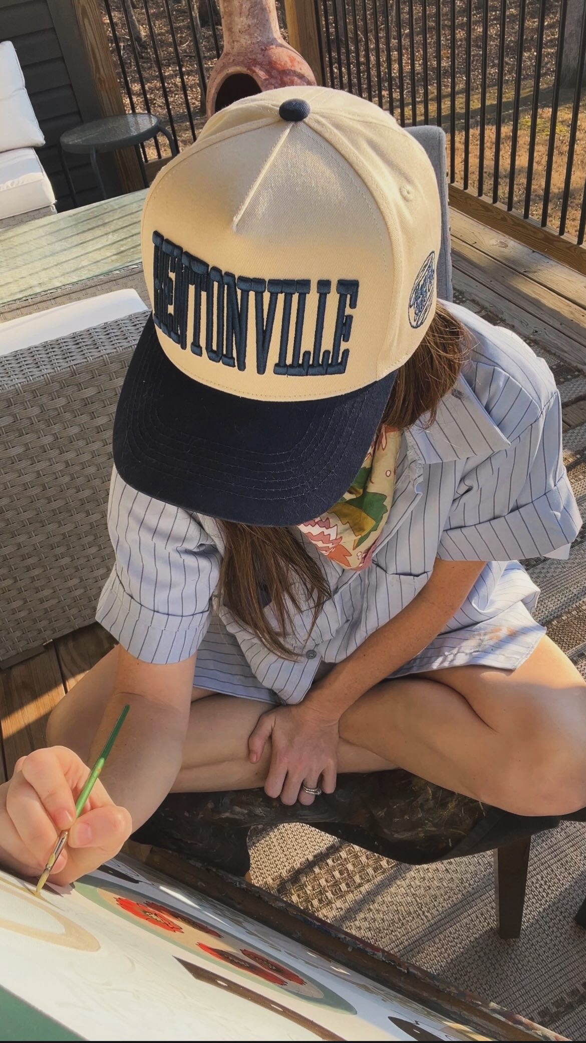 Skipping group MTB rides sucks a little less when I can paint barefoot on the deck in February ☀️