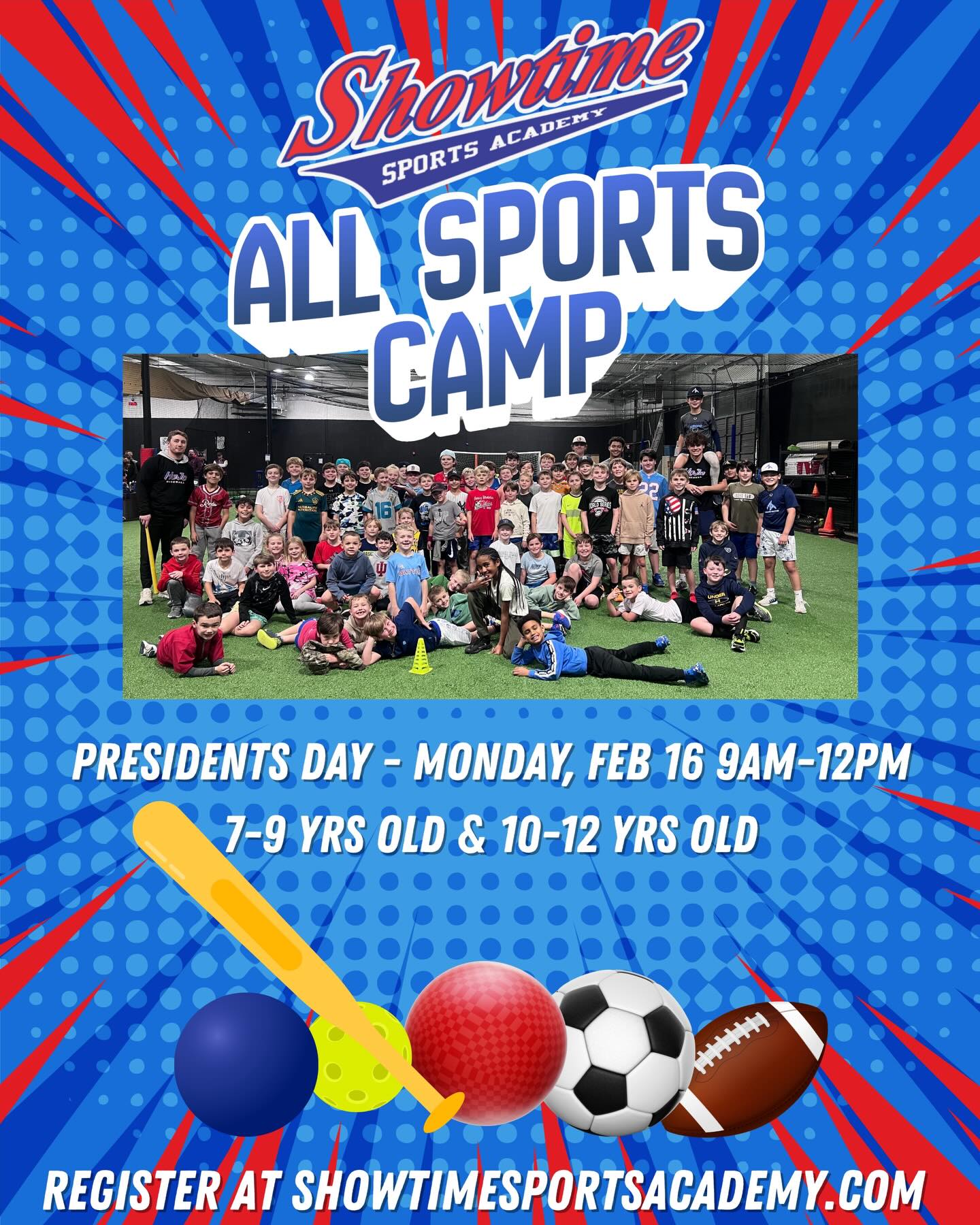 Need something fun for the kids to do tomorrow? We have the perfect last minute solution for you…our All Sports Camp is tomorrow from 9am to 12pm! There’s still spots left, so register right now before we fill up!