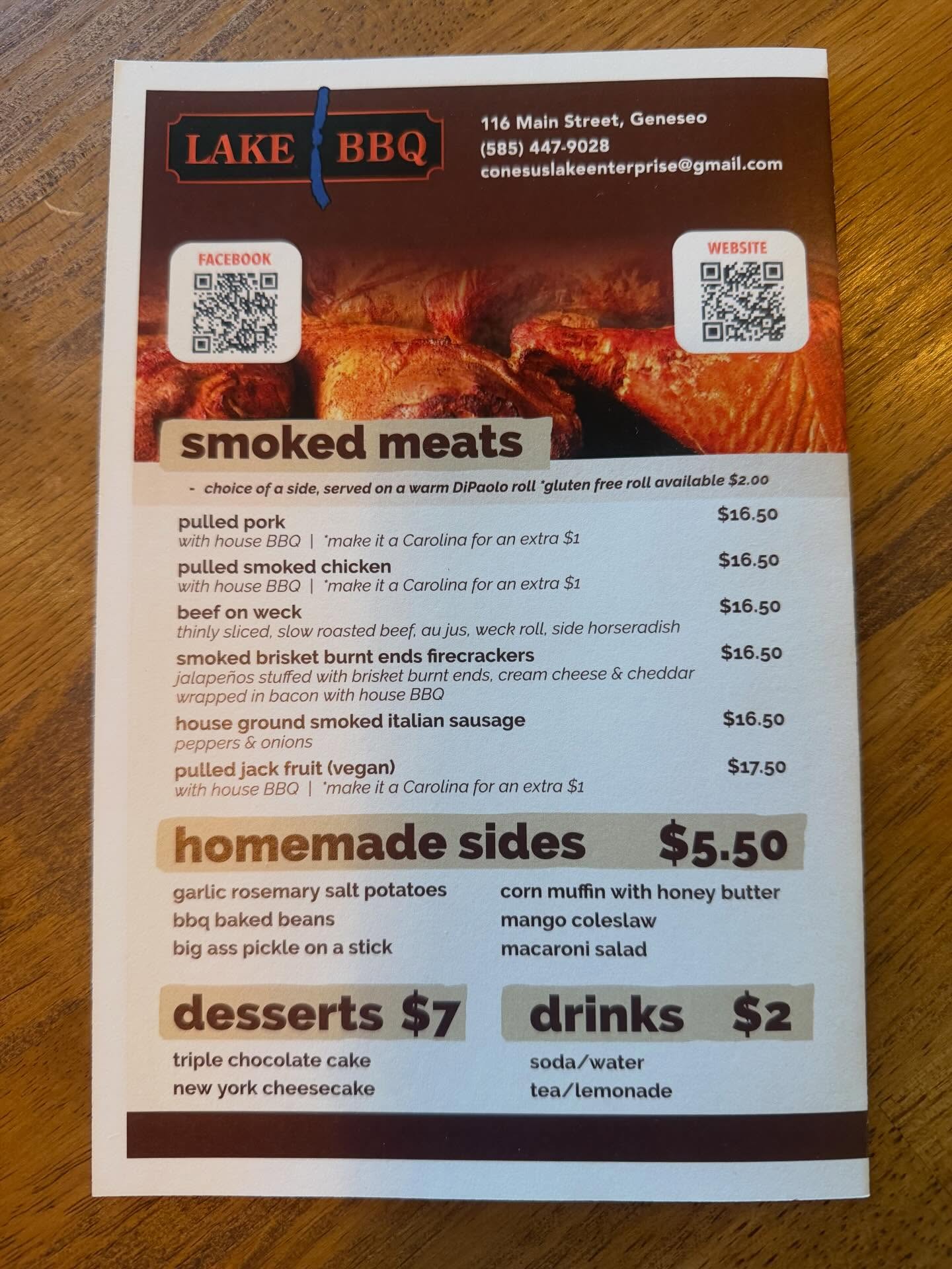 Lake BBQ is open at 116 Main St Geneseo NY- call (585)447-9028
#geneseony #livoniany