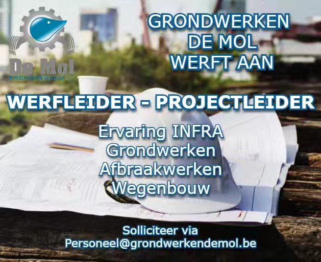 📣📣📣 Grondwerken De Mol blijft groeien dus de zoektocht gaat verder:
- Werfleider - Projectleider met ervaring, Infra, Grondwerken, afbraakwerken, wegenbouw
❗️❗️❗️🔍WORD JIJ DE MOL 🔎❗️❗️❗️
📧 MAIL ONS: personeel@grondwerkendemol.be
📱BEL ONS: 09/337.70.56
✍️SCHRIJF ONS 🫵
https://www.grondwerkendemol.be/vacatures
#grondwerken #werfleider #projectleider #wegenwerken #wegenbouwers #wegenbouw #afbraakwerken #infra #teamdemol #vacatures