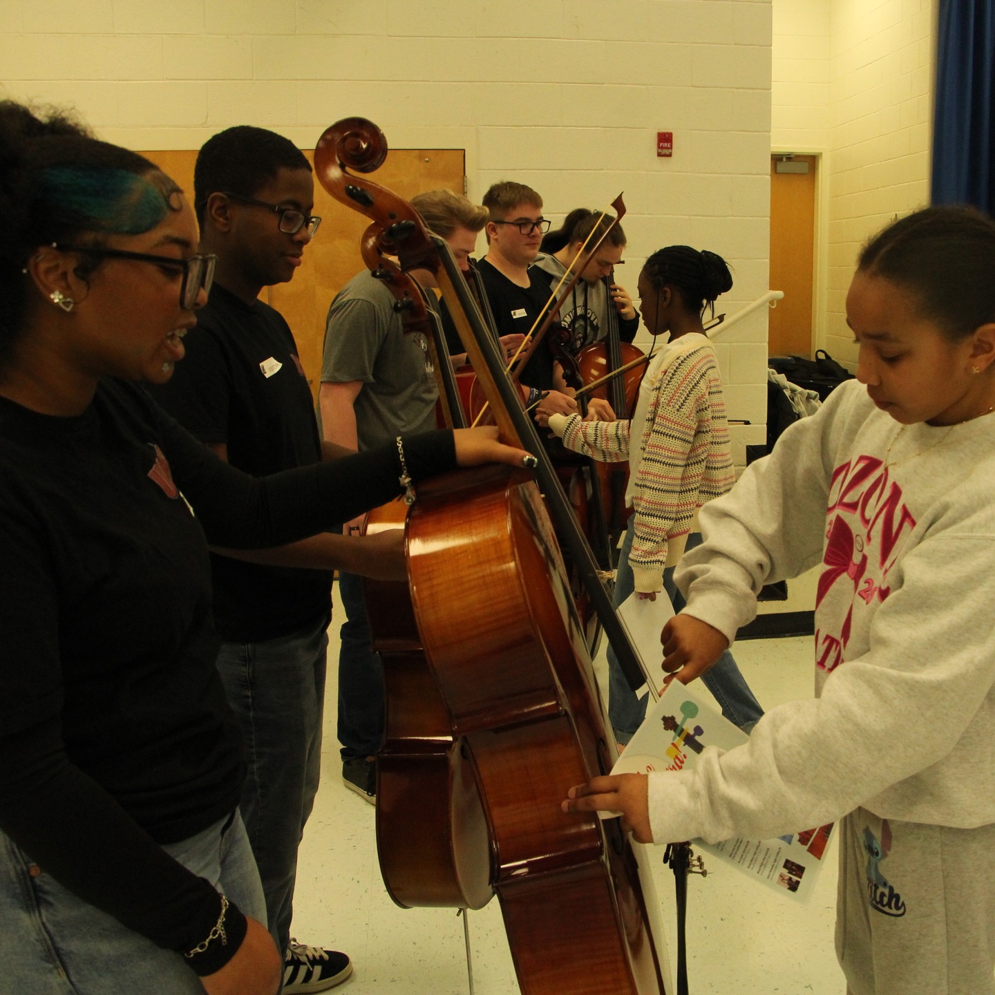 The UGHS Chamber Orchestra had a great visit with the @timberridge_hcs 5th Grade classes. Thank you Ms. Firkus for helping us meet the kids - hopefully some of them were inspired to make music in middle school!