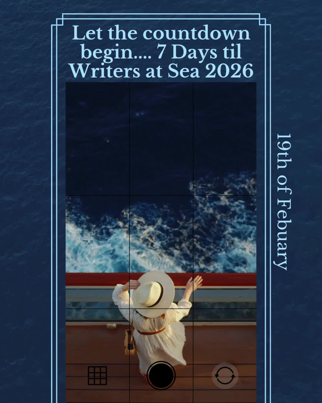 7 days until Writers at Sea 2026! 🛳️ ✍️
So ready to connect with brilliant writers, learn from inspiring workshops, and create somewhere between the horizon and the page.
#writersatsea #writersatsea2026 #writingcruise #WritingWorkshop #AuthorLife