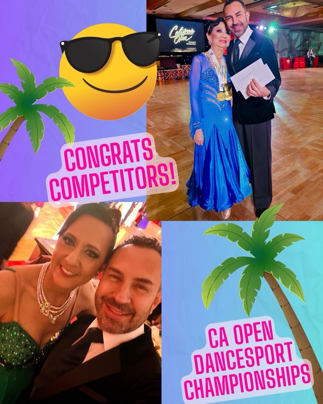 Congrats to our Century Dancesport student competitors Amanda Billett and Jacqueline Ngo and our pro staff who made us proud at the California Open Dancesport Championships @californiaopendancesport Thank you Debbie Kusumi for a wonderful event!
Congrats to:
Amanda Billett:
🥇1st place in Rising Star singles dances in the Social Dance styles
⭐️ Top 4 in Pre-Silver Smooth Single dances
🌟 4th in Closed Silver Smooth Championships & Scholarship
Jacqueline Ngo:
🥇1st place Pre-Gold & Int Gold Smooth single dances
⭐️ 3rd in Closed Gold Smooth Scholarship & 4th in Open Gold Smooth Scholarship
#centurydancesport #ballroomdancing #proamdance #ballroomcompetition #orangecounty ocdance