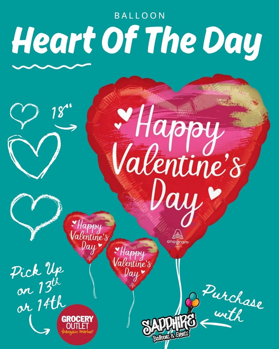 Todayās Heart of the Day is available for pre-sale š
Pre-order now and pick up at Mays Landing Grocery Outlet on February 13th or 14th, between 9amā6pm.
Limited quantities, fresh designs, and once pre-orders closeāitās gone.
Lock yours in and make Valentineās Day easy.
š Pick-up location: Mays Landing Grocery Outlet
š New Heart revealed every day at 6pm
#HeartOfTheDay
#ValentinesDayReady
#ShopLocalNJ
#MaysLanding
#ValentinesPreOrder
#BalloonLove
#SmallBusinessNJ
#ValentinesVibes