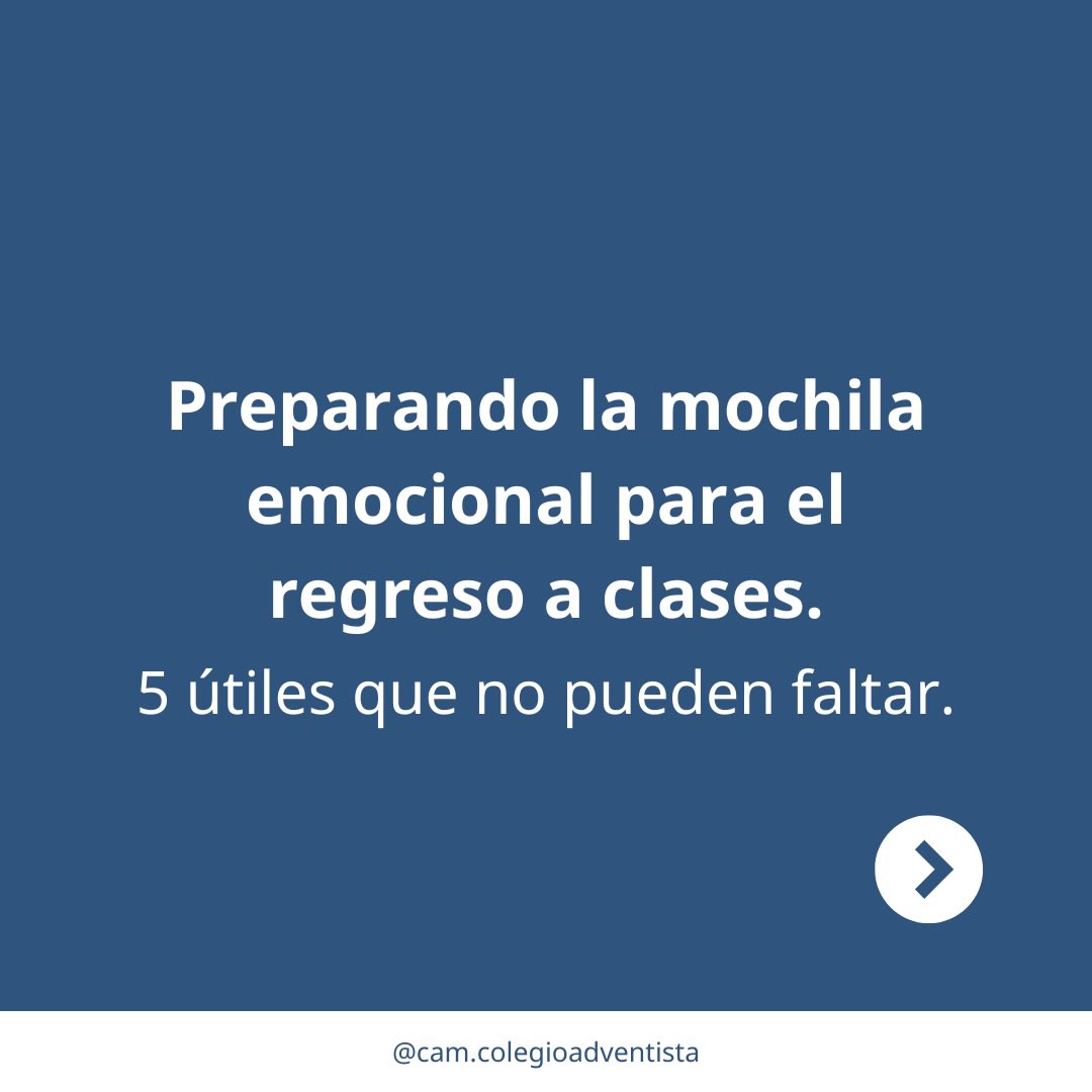 🧠 Cada inicio de curso trae cambios, expectativas y, en muchos estudiantes, ansiedad. Nuestro papel como adultos es acompañarlos e inspirarles seguridad y confianza.
#educacionadventista #curso2026 #niñosfelicespadresfelices #saludemocional