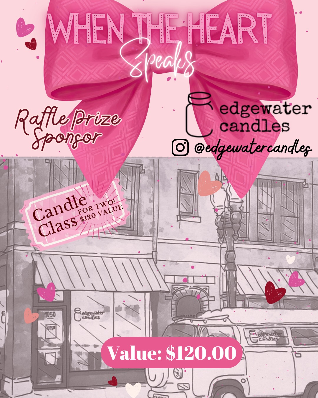 We’re beyond grateful for the generous hearts behind our raffle prizes for “When the Heart Speaks” event this Sunday!💗
A huge thank you to:
🕯 @edgewatercandles : A Candle Making Class for Two (Value $120)
🎁 @neighborlyshop : $50 Gift Certificate to shop something special and local
🧘♀️ @mettaperspective : A restorative Acupuncture Session with Dr. Dawn Graziano (Value $370)
Your raffle ticket purchase will directly contribute towards supportive services for survivors of domestic violence. Every dollar raised for this event helps us continue providing emotional support, resources, and healing-centered programming.
Thank you to these incredible sponsors for believing in our mission and standing with us. 💕
#WhenTheHeartSpeaks #YoSoyEllaOrg #ShopLocal #chicagoSmallBusinesses #SupportSurvivors