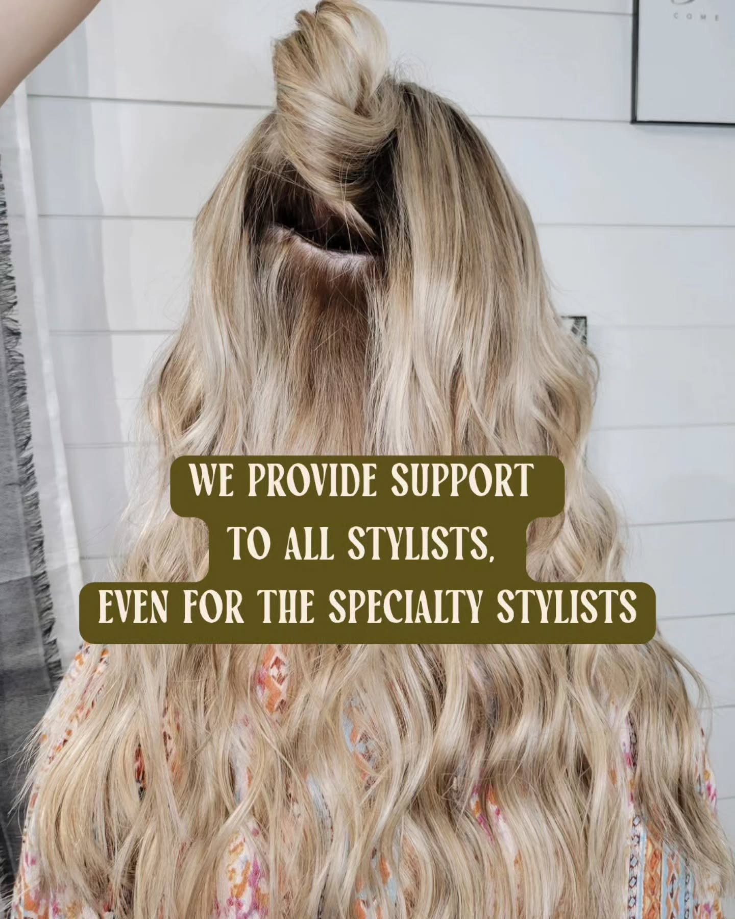 We are truly trying to change the industry when it comes to providing support to stylists during maternity, medical, and personal leaves.
Even for the stylists who are niched within a specialty like extensions or curly hair.👏
Our team is consistently growing, and with that comes more experience with different services and clientele.
Working with us is about creating a customizable plan with the RIGHT stylist on our team for you and your clients!
I'd love to hear what questions you have for us in the comments below⬇️