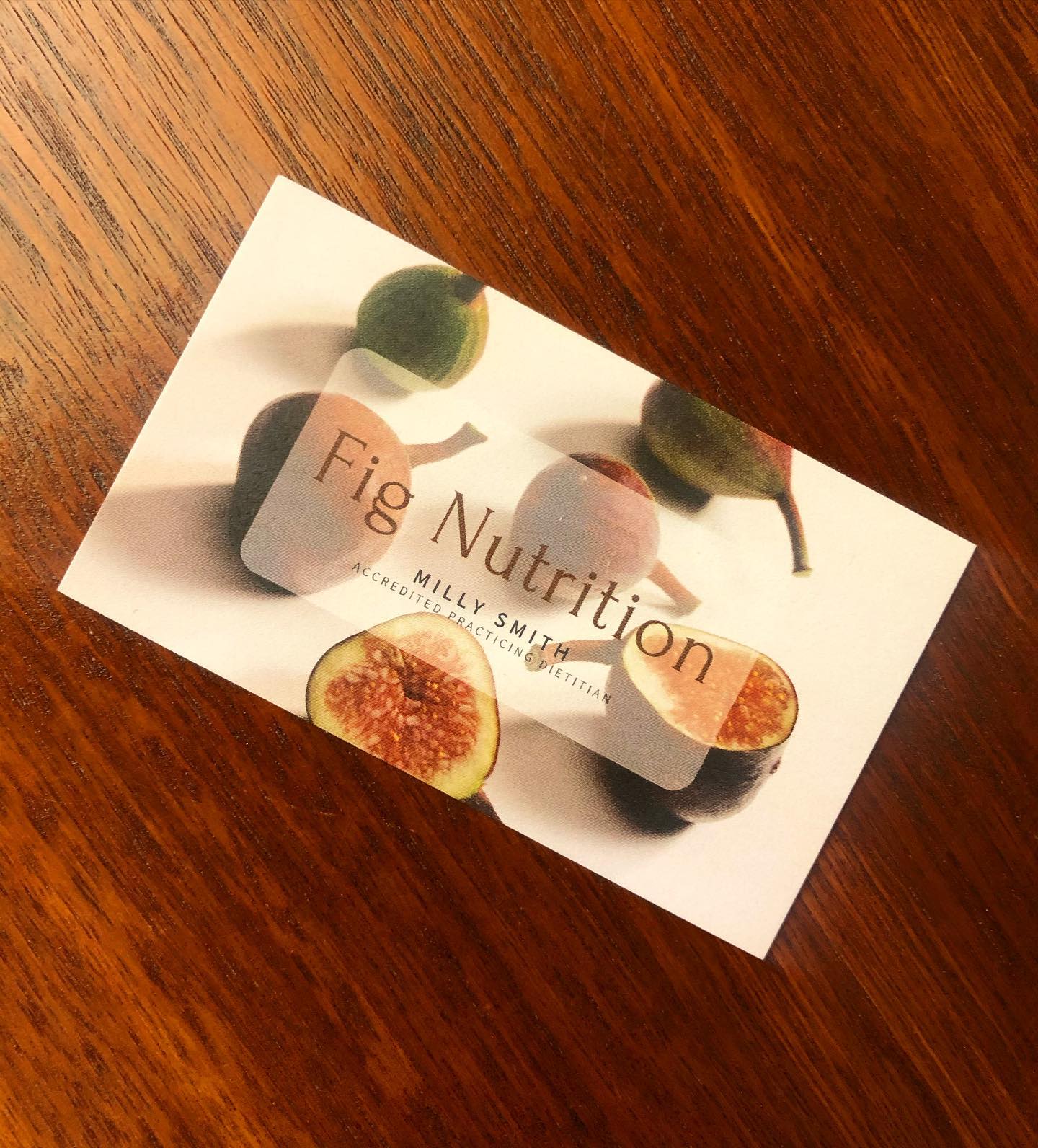 That feeling when your new business cards arrive 😍
.
.
#fignutrition #dietitian #businesscards #canva #hobart #tasmania
