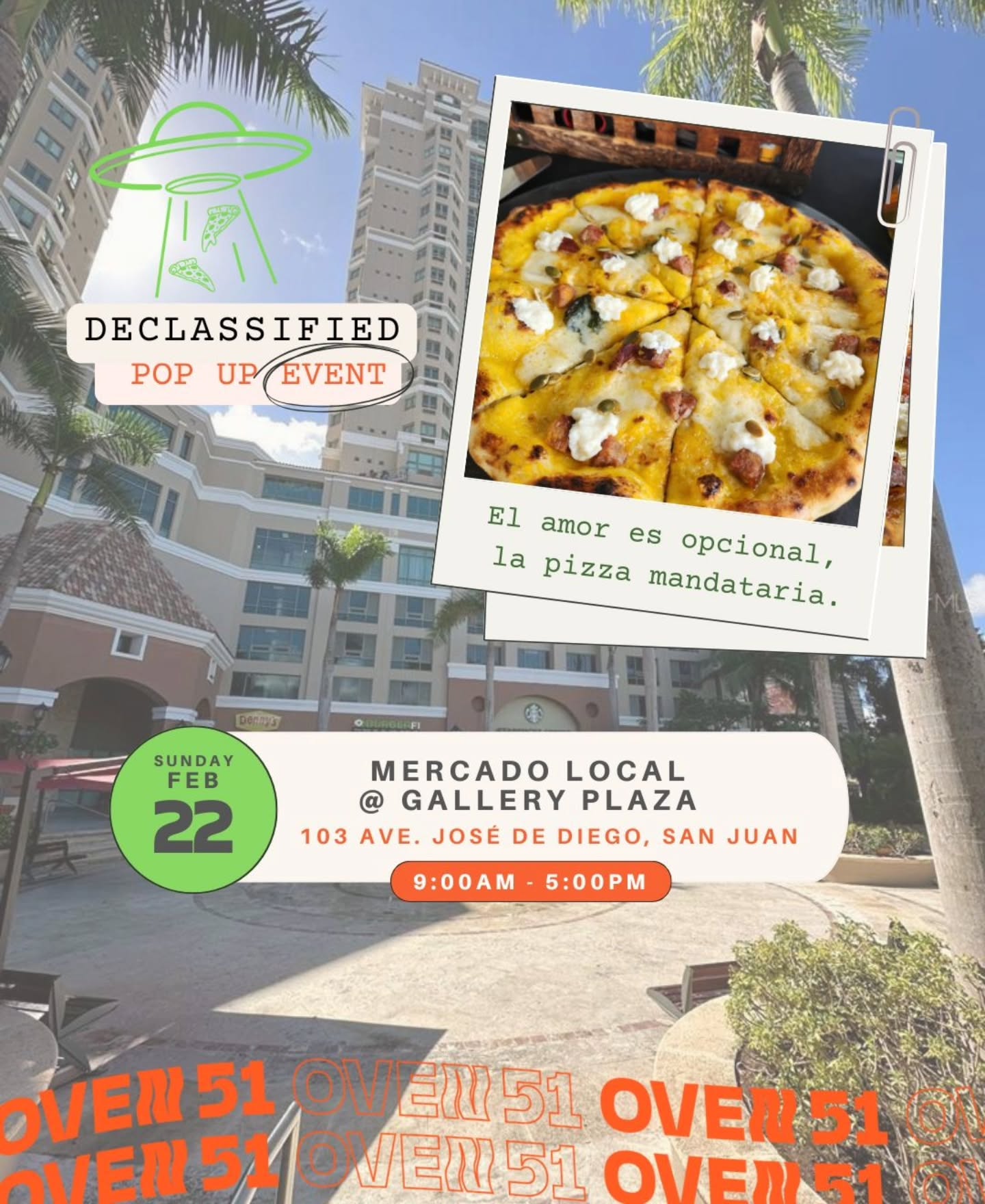 La opción correcta es venir a apoyar lo local y comerte una pizza hecha con mucho amor.
👽🛸🍕💘
#oven51pr #pizzas #foodies #puertorico #mercadolocalpr
