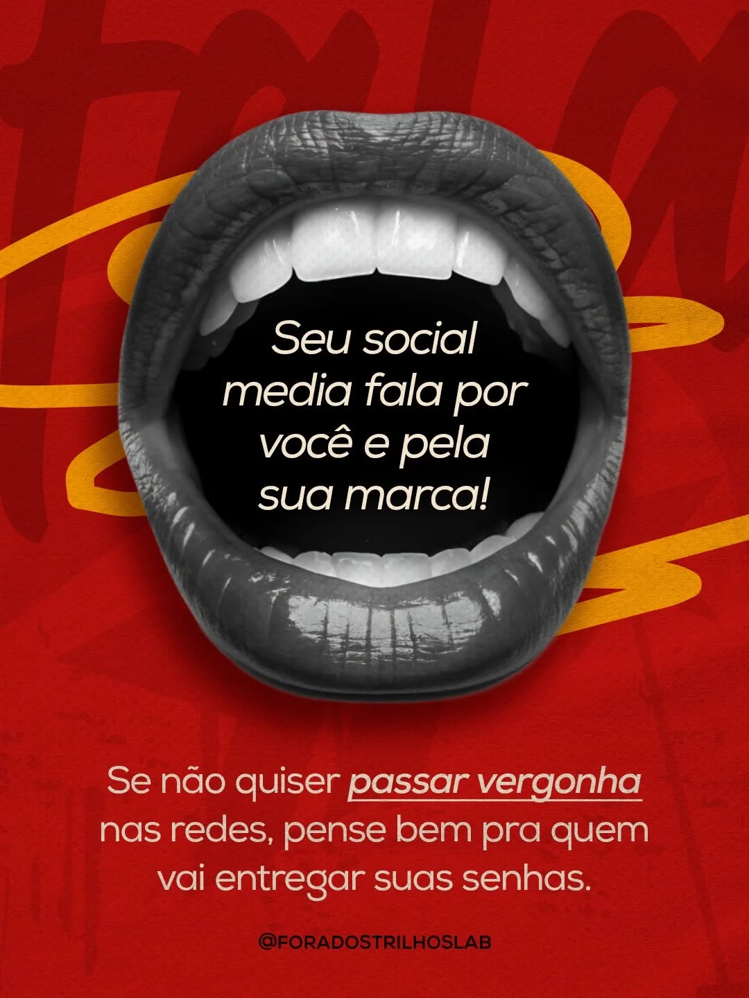 Aqui, sua marca não cochicha. Ela fala alto. E do jeito certo.
Social media não é só postar: é voz, posicionamento e estratégia.
Quem cuida das suas redes carrega a sua reputação, constrói discurso e decide como e pra quem sua marca aparece.
Se você não quer passar vergonha, perder credibilidade ou virar mais um trem parado no feed, escolha bem o maquinista do seu negócio!
O próximo vagão rumo ao sucesso pode ser o seu.
#ForaDosTrilhos #SocialMediaEstratégico #MarcaComVoz