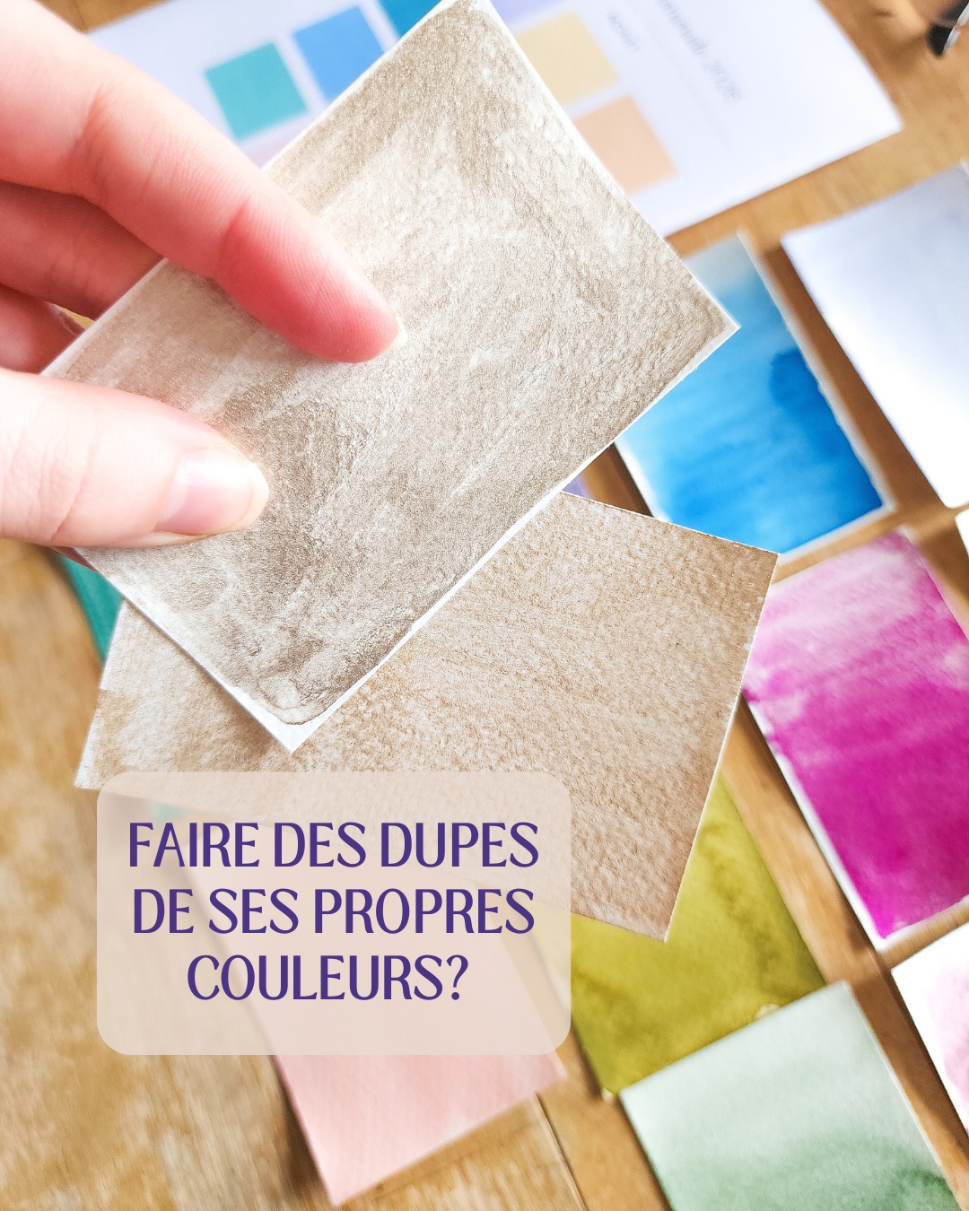 Je travaille "dans l'ombre" (comprenez, sans trop en parler, sans trop montrer), sur des nouvelles chose, mais ça oblige aussi à en retravailler d'autres
certaines d'entre vous avaient reconnu dans mes posts, des couleurs de l'Avent, alors, SURPRISE! oui mais non XD
mais vous avez l'oeil et je suis bien contente de vous avoir dupées , ça montre que je fais bien mon travail !
vous vous seriez laisser prendre sur ces 3 couleurs?
(les couleurs de l'Avent sont les échantillons où l'on voit le blanc du papier sur les bords et les coins)