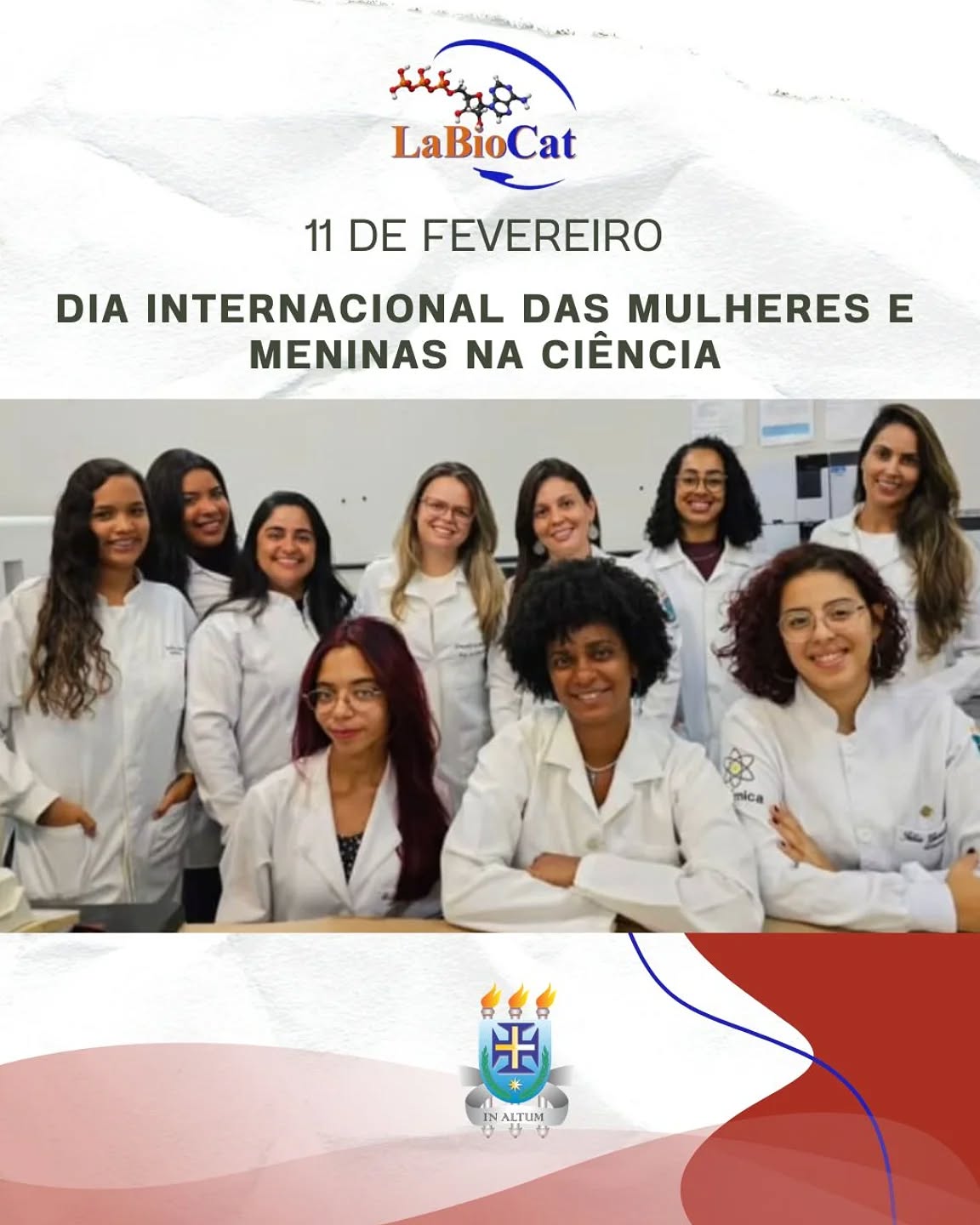 Hoje celebramos o Dia Internacional das Mulheres e Meninas na Ciência, reconhecendo a força e a importância da presença feminina na construção do conhecimento, na pesquisa e na inovação.
Que o incentivo, a equidade e a permanência de mulheres na ciência sejam compromissos constantes, abrindo caminhos para que mais meninas possam sonhar, ocupar e transformar os espaços científicos.
Incentivar meninas hoje é construir uma ciência mais diversa, justa e transformadora. 🚀💖🧪