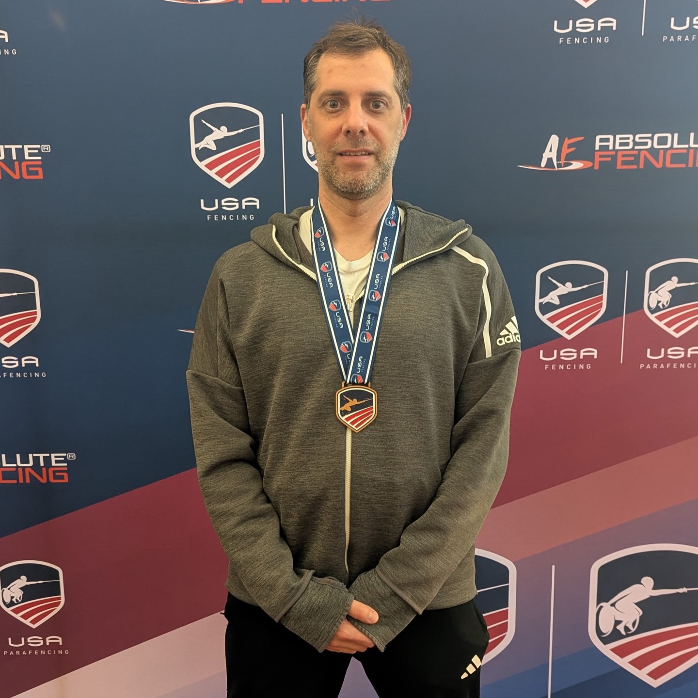 Congratulations Noah!!! 8th 🏅 in the vet combined men’s epee event at NAC!!! Our Vets are doing a 👍🏽 job this season!!!