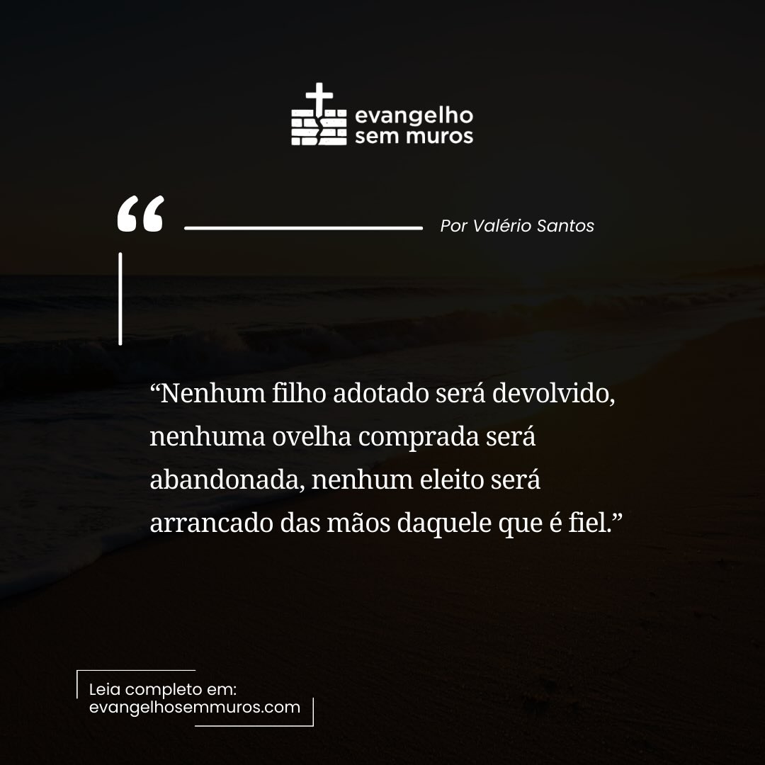 A segurança eterna é a própria assinatura de Deus sobre a vida dos salvos e Ele não revoga o que decreta.
Acesse o conteúdo completo em evangelhosemmuros.com