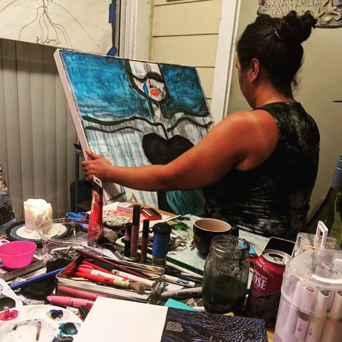 In the zone…🎨🖌️🖼️💛💛💛
Spiral Dance 🌀
#artsavedme #artislove #art #love #selfportrait #mirror #painting