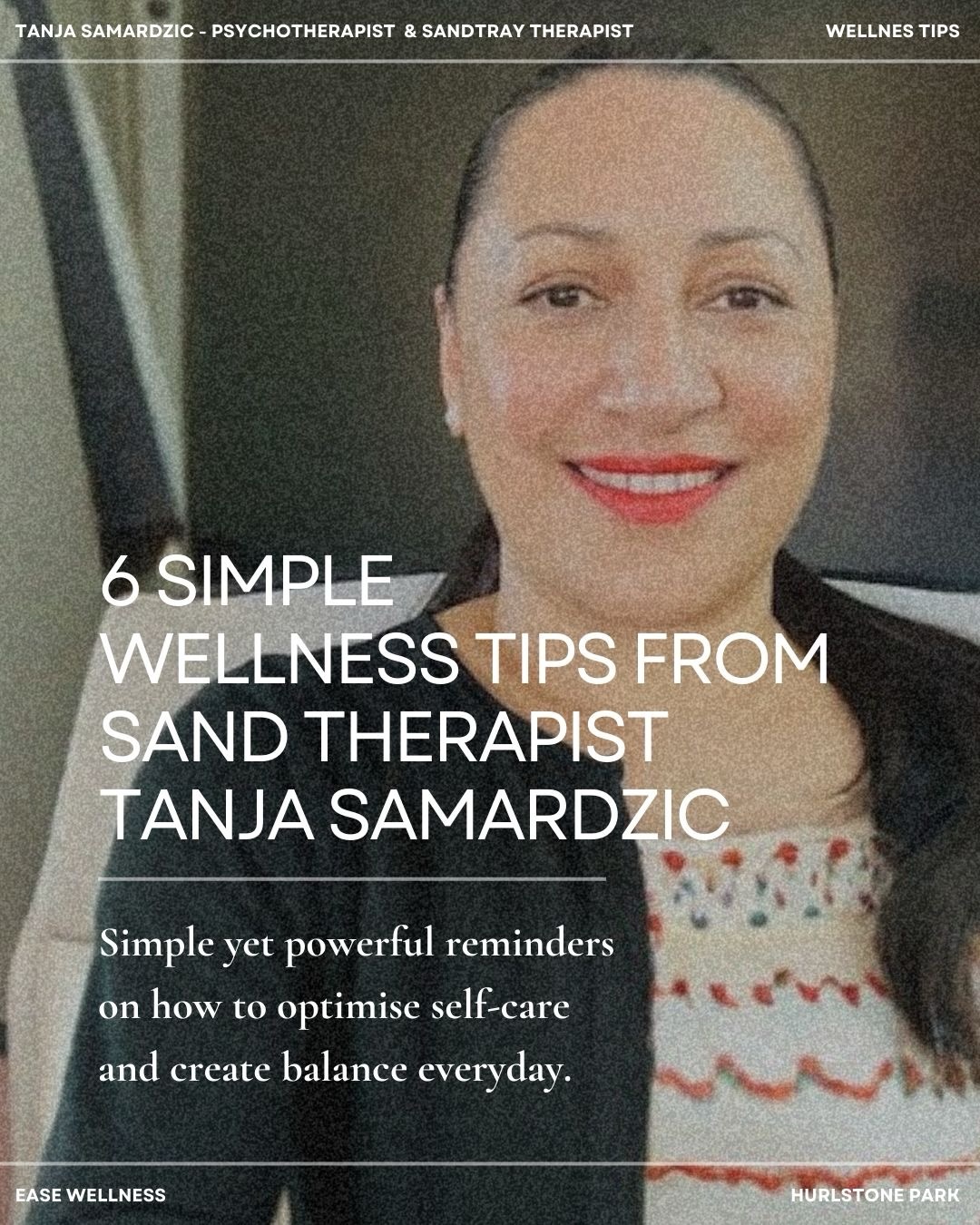 ✨ 6 Simple Wellness Reminders ✨
Shared by Tanja Samardzic — Psychotherapist & Certified Sandtray Therapist
Wellbeing doesn’t have to be complicated to be meaningful.
Often, it’s the small, consistent moments of care that help us feel more grounded, supported, and connected to ourselves.
These gentle reminders are an invitation to slow down, notice what you need, and approach yourself with kindness — especially during seasons that feel full, overwhelming, or emotionally complex.
At Ease Wellness, we believe healing happens at a pace that feels safe and supportive. Whether through talking therapy, Sandtray Therapy, or simple daily practices, you don’t have to do it alone.
🤍 If these words resonate, support is here when you’re ready.
#EaseWellness
#WellnessTips
#SandtrayTherapy
#EmotionalWellbeing
#HurlstoneParkWellness