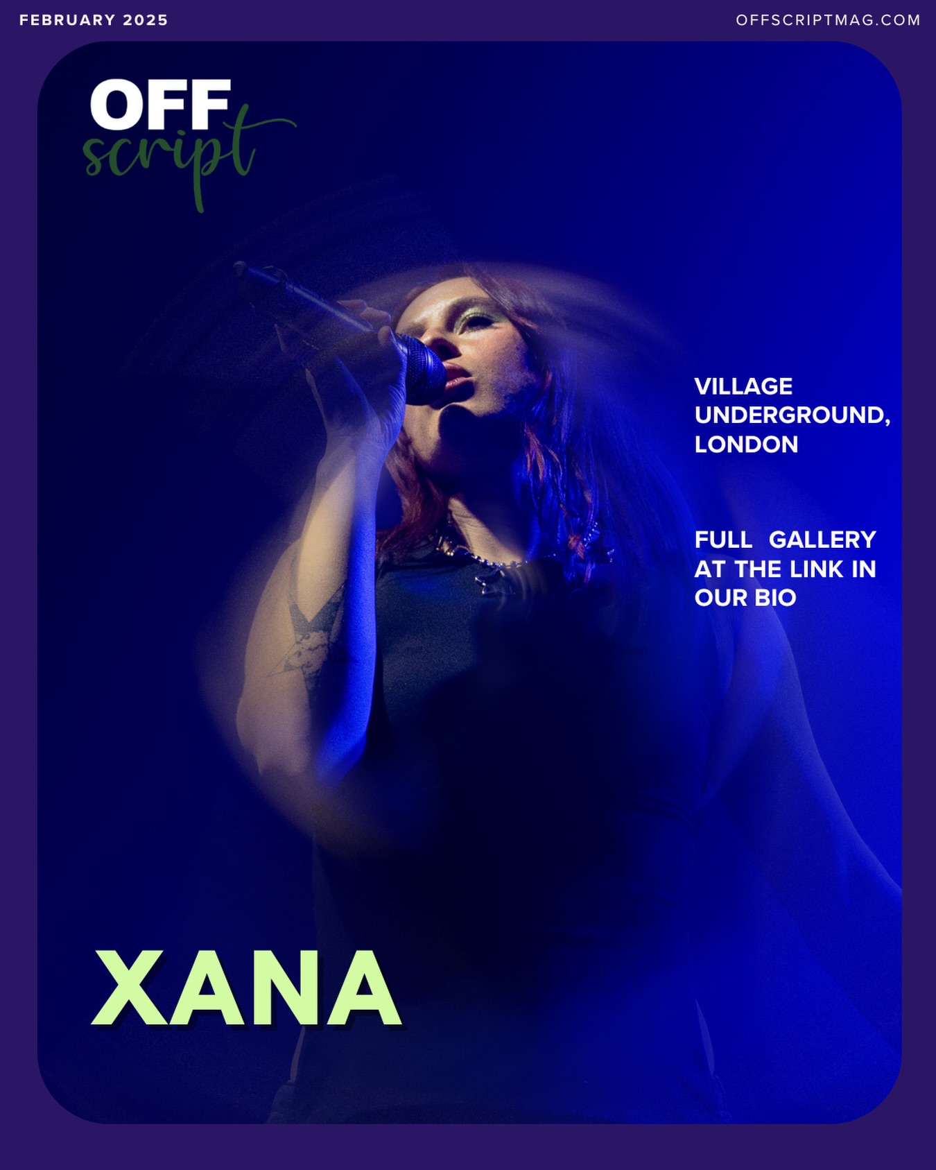 @xanaofficial_ at @villageunderground 🎸✨
Full gallery at the link in our bio!
📸 @demiwaitvisual
#xana #concertphotography #concert #musicmagazine #magazine