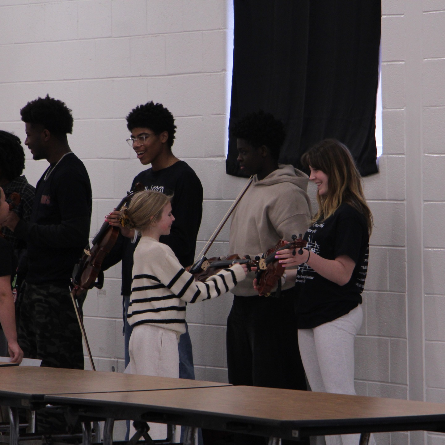 The UGHS Chamber Orchestra got to visit with the @eastlake_hcs 5th Graders on Thursday! Thank you so much to Ms. Dees for helping set this up, and we look forward to some of the 5th graders joining our orchestra in the future!
