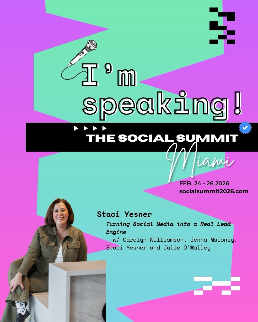 Still pinching myself a little.
I’m both nervous and excited to be speaking at The Social Summit in Miami alongside these powerhouse women @jennamnewyork @julieomalleyre and @5pointscara
Truly honored to be in this room.
We’re diving into how to turn social media into a real lead engine. Not just posting for visibility. Not just chasing likes. But building simple systems that turn comments and DMs into real conversations and actual clients.
This isn’t theory. It’s what we’re actively doing in our businesses every day.
Huge thank you to @andrewjevin for putting together such an incredible event. Not just realtors, but amazing creators and speakers from all over the country. The energy in this room is going to be next level.
If you’ve ever wondered
How I turn engagement into leads
How my guides actually work
How I follow up without being pushy
What really converts
Ask me. Drop your questions below or send me a message. I’d love to answer them and bring them into the panel conversation. 💬
http://www.socialsummit2026.com/