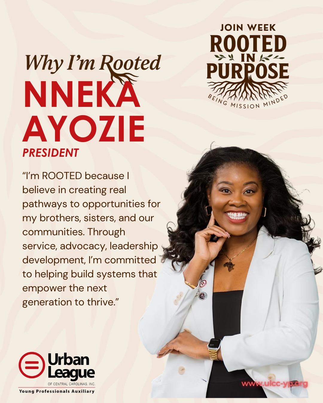 What does it mean to be Rooted in Purpose? 🌱
It’s about community, leadership, and showing up with intention.
During Join Week, hear directly from our members and leaders on why they chose to get rooted—and how it’s helped them grow personally and professionally.
Your seat at the table is waiting.
Join us this week. 🌳