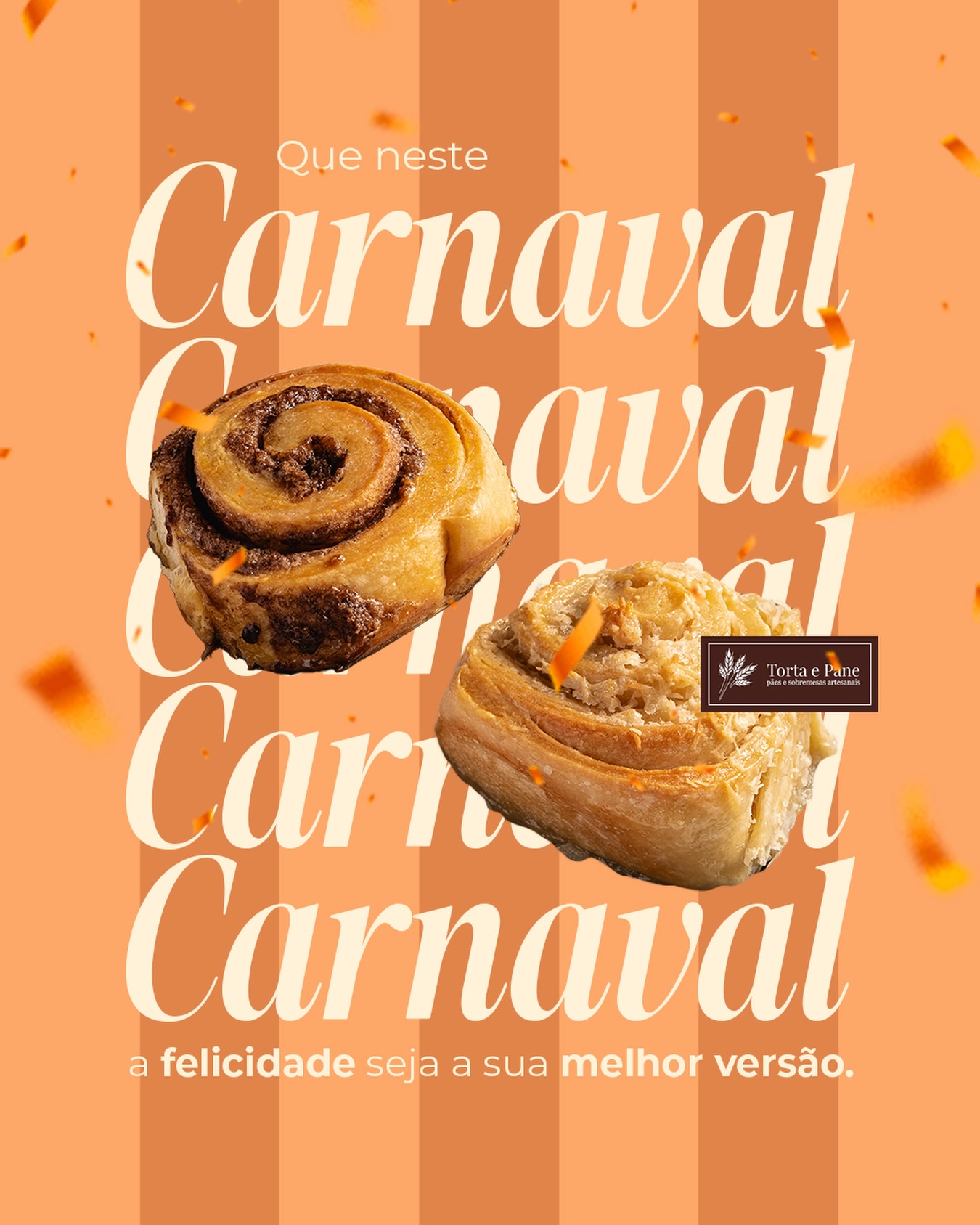 No Carnaval a gente se joga na folia… e também nas delícias! 🎭✨
➡️ Porque bloquinho bom é aquele que termina com doce e pão fresquinho. 😋🎉
Torta e Pane | Pães e Sobremesas Artesanais
📍 Campinas e Região (consulte)
📱 WhatsApp: (19) 97131-4077
#TortaEPane #carnaval