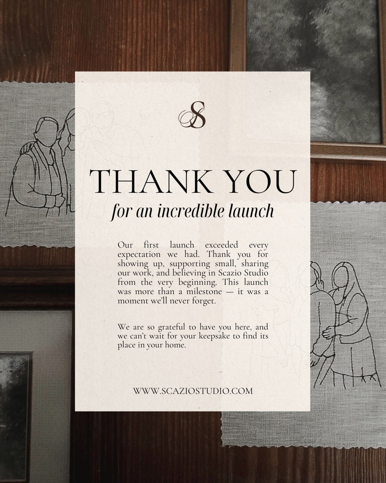 ๐๐ก๐๐ง๐ค ๐๐จ๐ฎ
What started as an idea rooted in meaning came to life because of you. Your love, messages, shares, and orders meant everything to us. Scazio Studio exists because of this community, and we are so grateful to be creating alongside you. Our hearts are so full!๐ค