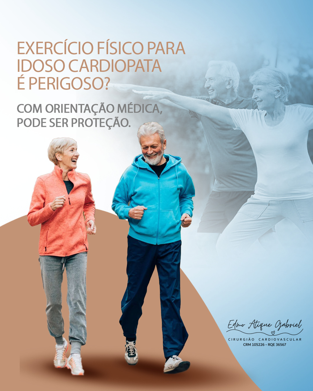 Muita gente acredita que o exercício físico é perigoso para idosos com doenças do coração. Mas a verdade é outra: quando bem indicado e acompanhado, ele é um grande aliado da saúde cardiovascular.
Atividades adequadas ajudam a controlar a pressão arterial, melhorar a circulação, fortalecer o músculo cardíaco, reduzir o risco de complicações e aumentar a qualidade de vida.
O segredo está na avaliação médica, na escolha correta do exercício e no respeito aos limites de cada pessoa.
Movimento, quando bem orientado, é cuidado.
Dr. Edmo Atique Gabriel - Cardiologista e Cirurgião Cardiovascular
#ExercícioComSegurança #IdosoCardiopata #SaúdeDoCoração #AtividadeFísica #Cardiologia #EnvelhecimentoSaudável #QualidadeDeVida #Prevenção #CoraçãoSaudável #DrEdmoAtiqueGabriel