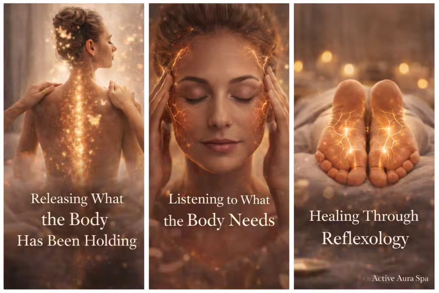 💫Your body carries more than you realize💫
Stress.
Tension.
Emotions that never had time to be processed.
Over time, they settle into the nervous system, muscles, and energy pathways of the body.
Reflexology and therapeutic touch help the body do what it was designed to do… release, reset, and restore.
If you’ve been feeling:
• overwhelmed
• mentally exhausted
• tense in your body
• disconnected from yourself
Your body might be asking for a reset
✨ Come experience the deep restoration of reflexology at Active Aura Spa.
Your body will thank you.
📅 Limited appointments available next week
✔️Booking link in bio
Www.activeauraspa.ca
#reflexology #yycselfcare #yycwellness #yycmassage #nervoussystemregulation