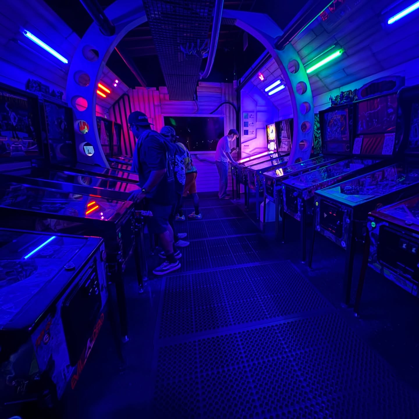 Our group of four took so long to finish our games at pinball league, everyone else left, the place closed and they shut everything off except for the last machine we were playing. #pinball #pinballlife