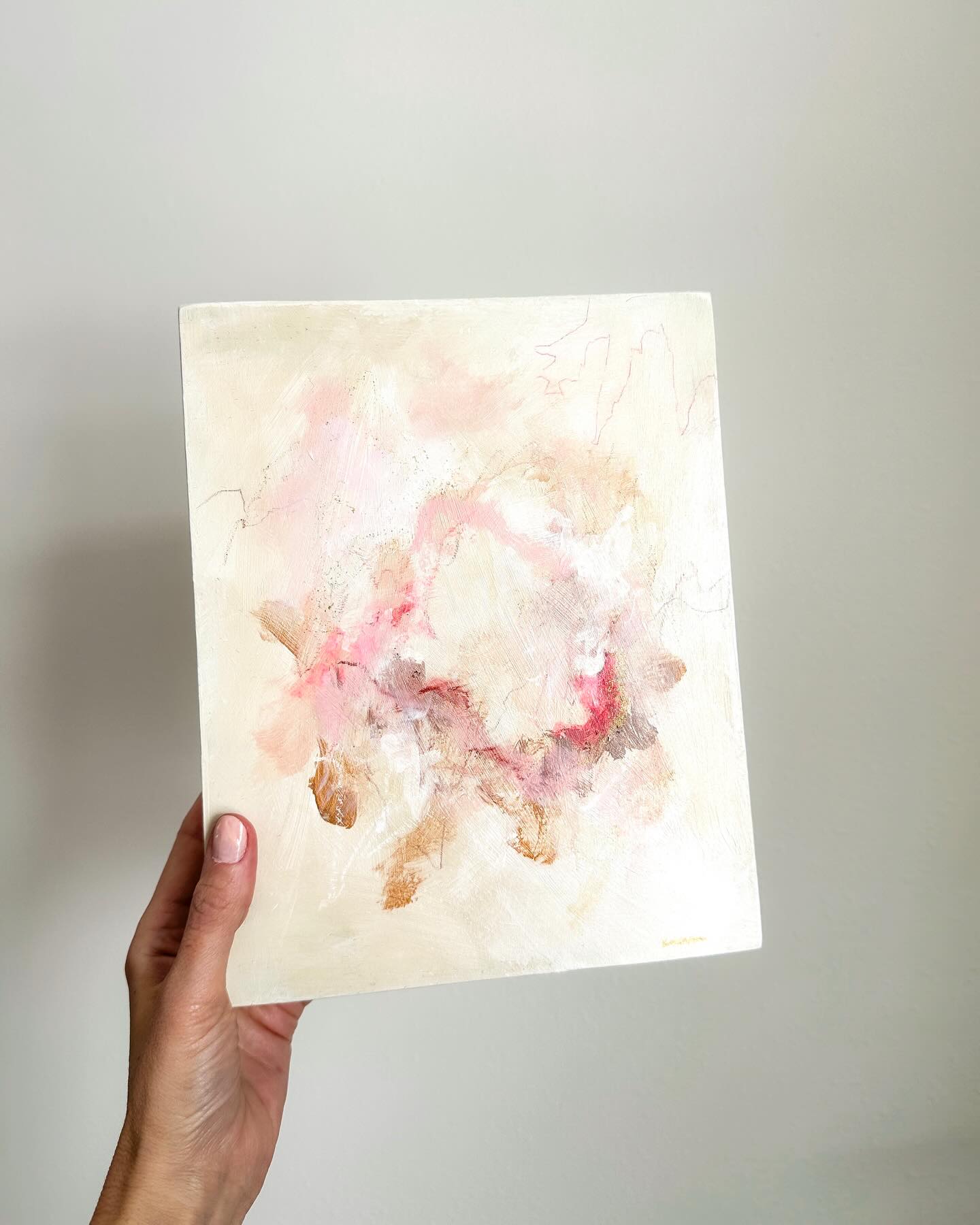 Not me embracing neutrals ... but of course adding some pink!
#abstractart #pinkart #neutralhues #popofpink #zimmestudio