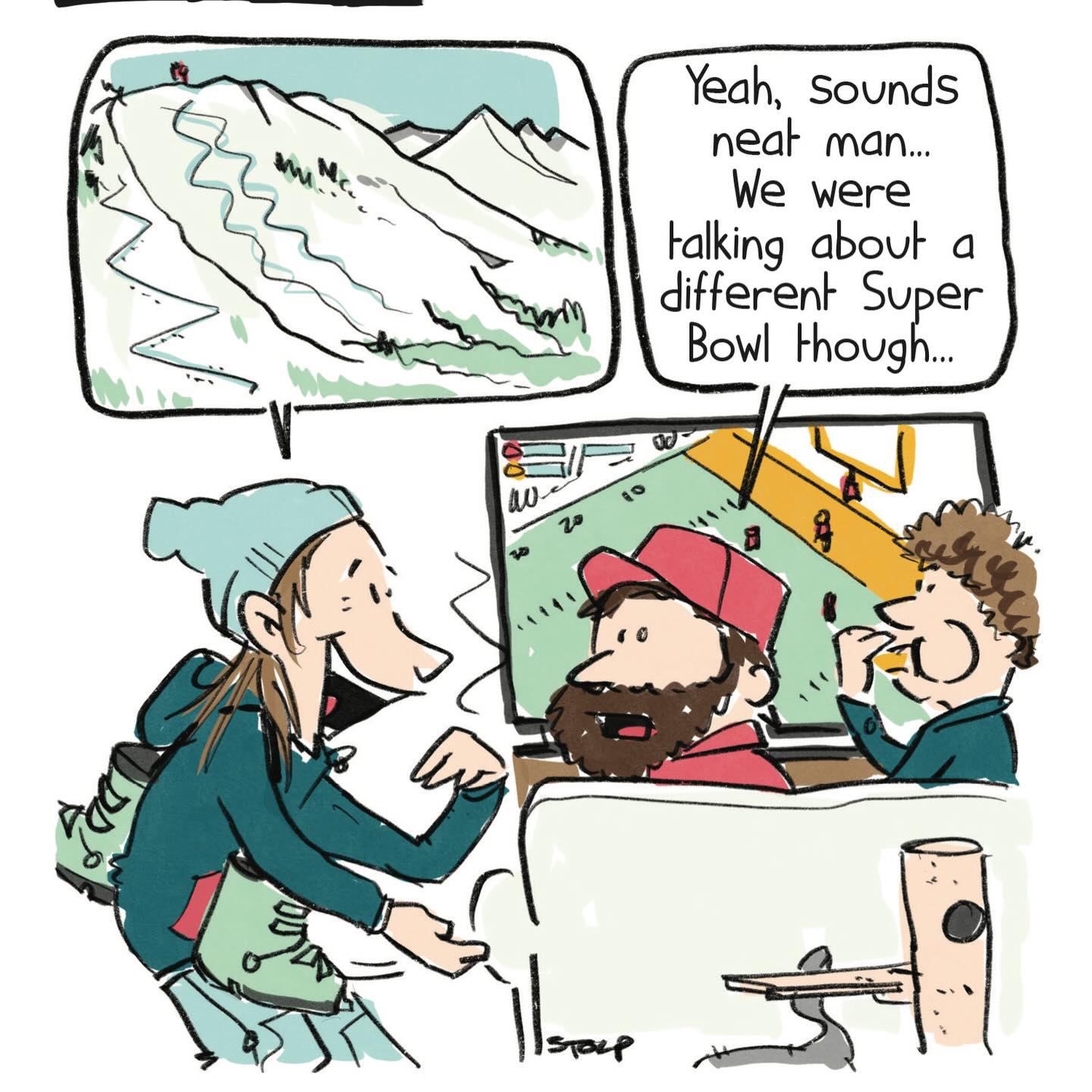 Super Bowl stuff #skiing #Superbowl #badbunny #freeskiing #sportsball