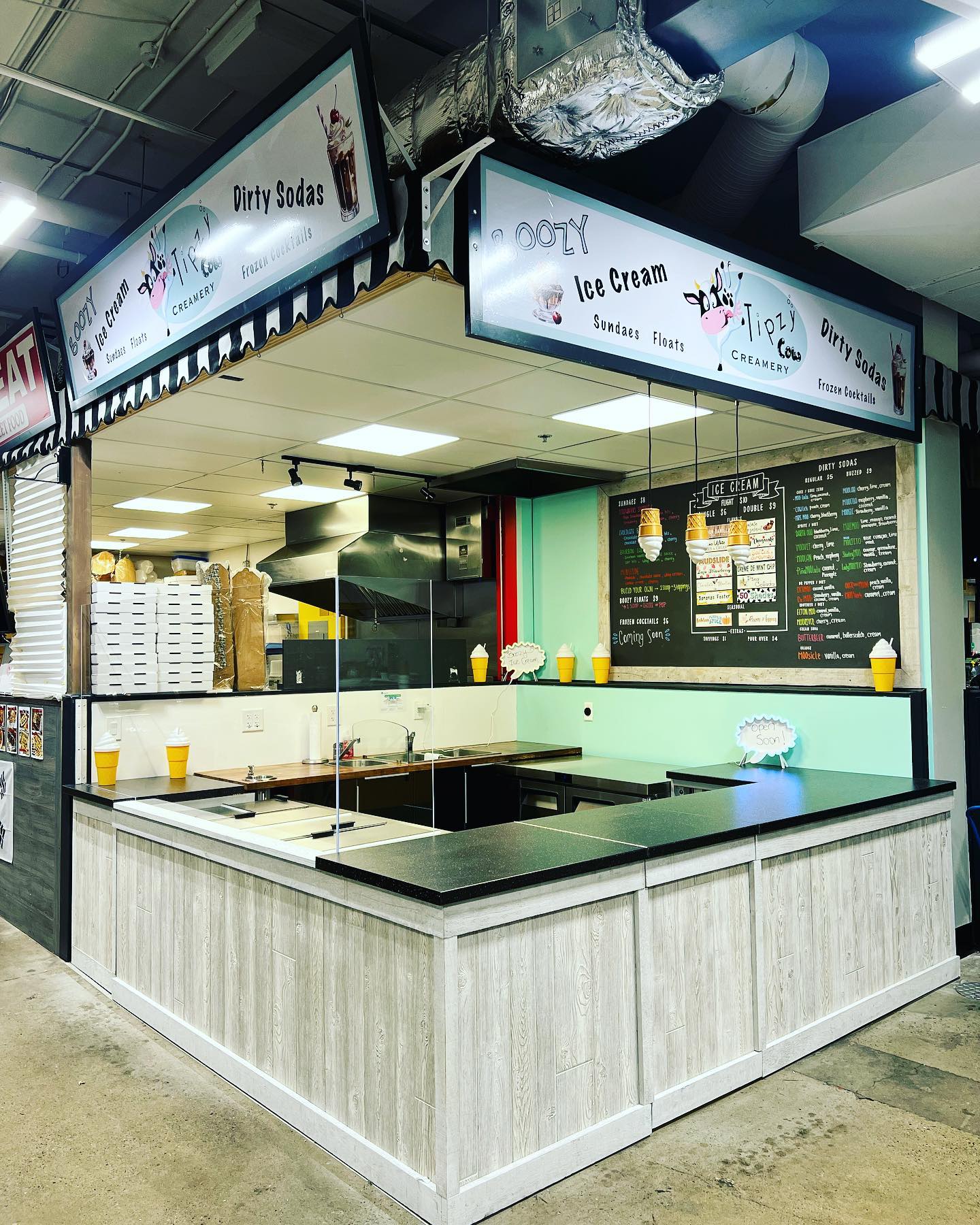 Almost ready to open! Menu board and 2nd sign hung! Stay tuned! #icecream #boozy #yyc #yycicecream