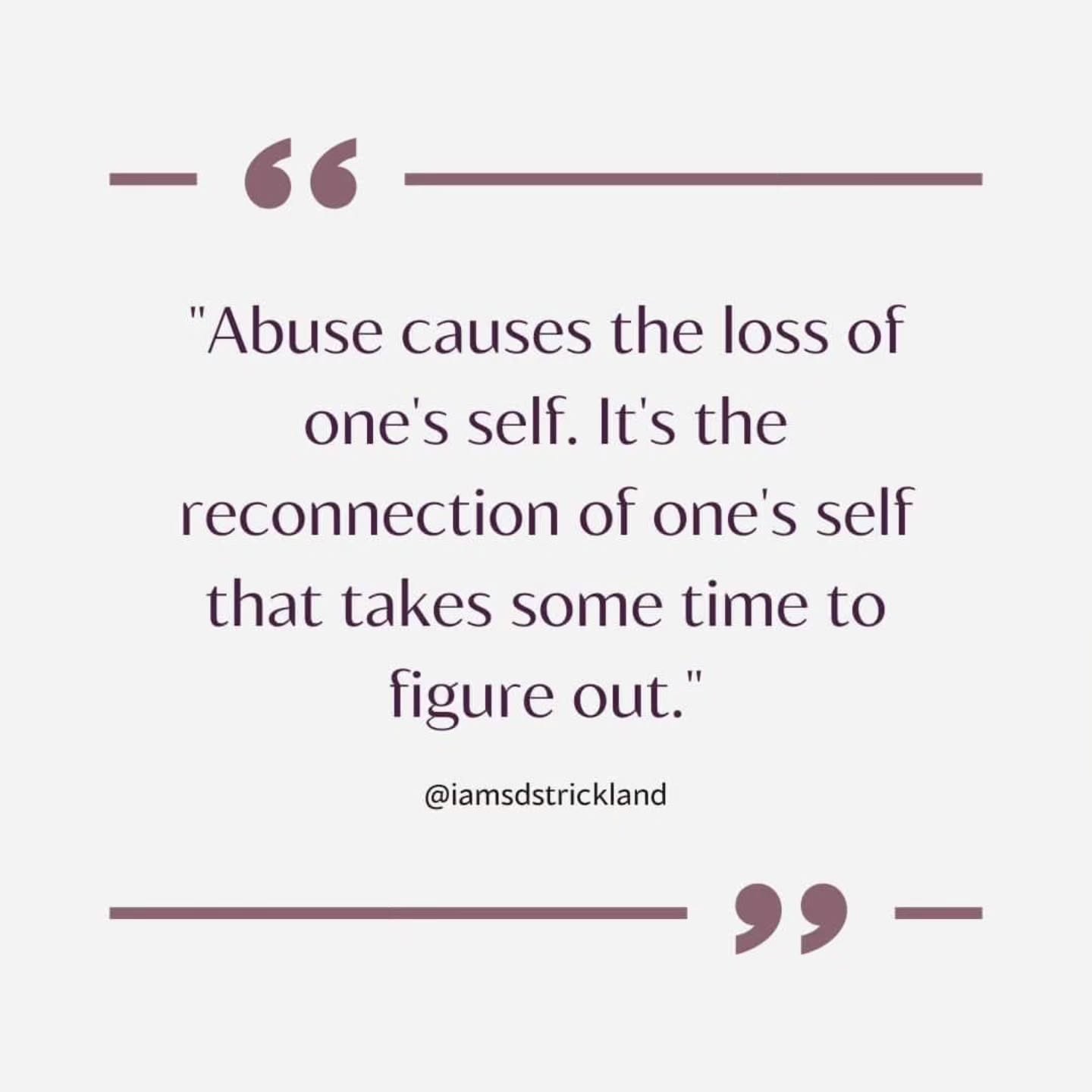 You are never completely lost. It may take some to reconnect and find yourself again after leaving an abusive relationship, but when you do, your relationship with yourself will be stronger than ever. You are not alone.
#domesticabuse #abusivemarriage #abusiverelationship #abuse #abusesurvivor