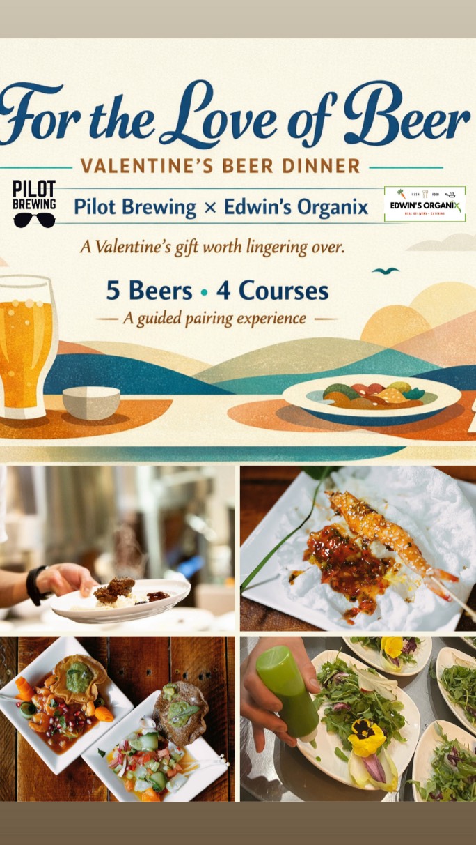 About the Event
For the Love of Beer: Valentine’s Beer Dinner: Pilot Brewing x Edwin’s Organix
A Valentine’s gift worth lingering over.
Join us at Pilot Brewing for a one-night-only Beer Dinner with Edwin’s Organix — a guided, multi-course experience led by Pilot Brewing Owner & Advanced Cicerone Rachael Hudson and Chef Edwin Cruz.
This 5-beer, 4-course dinner is designed to slow things down and savor what happens when thoughtful food meets intentional beer. Pairings will be revealed throughout the evening, with stories, context, and plenty of room to ask questions (or just enjoy the ride).
Taking place the day after Valentine’s Day, this is the perfect way to celebrate love, friendship, or simply a really good night out — no roses required.
Link in bio for tickets. 🎟️
#cltfood #plazamidwoodclt #valentinesday #dinner #cltfood